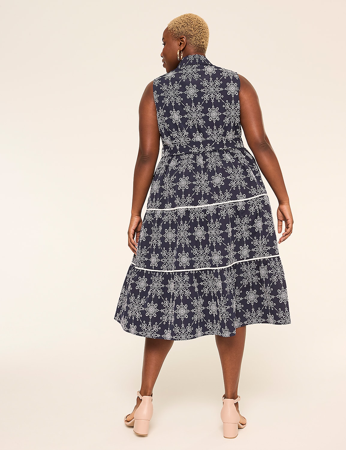 Sleeveless Tiered Shirt Dress Product Image 2