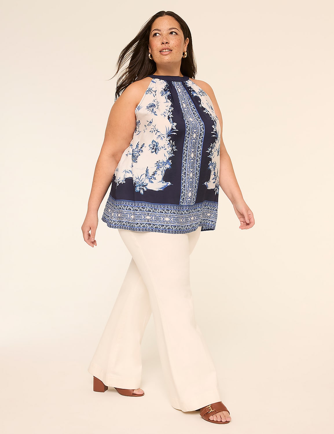 Printed Halter Top Product Image 5