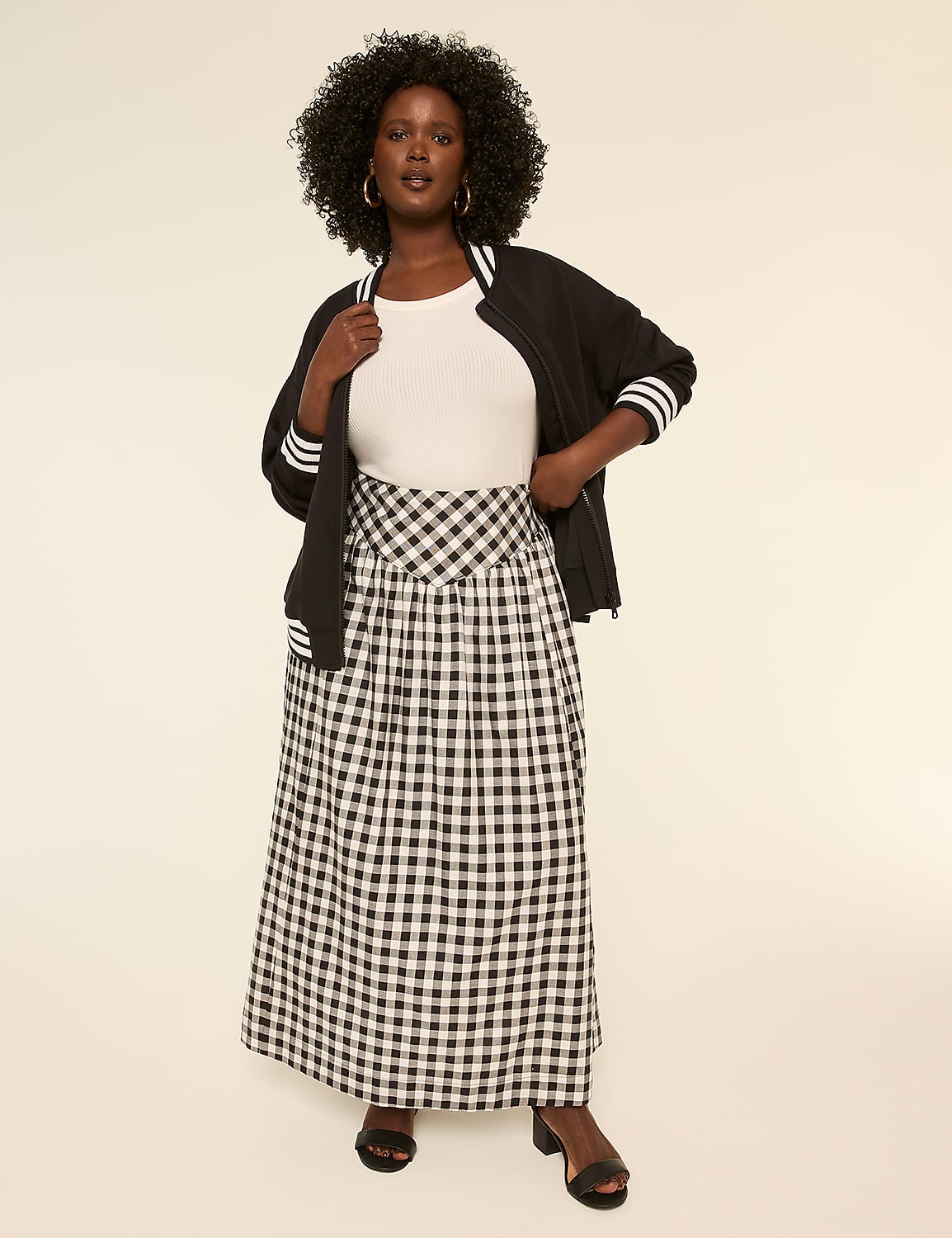 Gingham Maxi Skirt Product Image 3