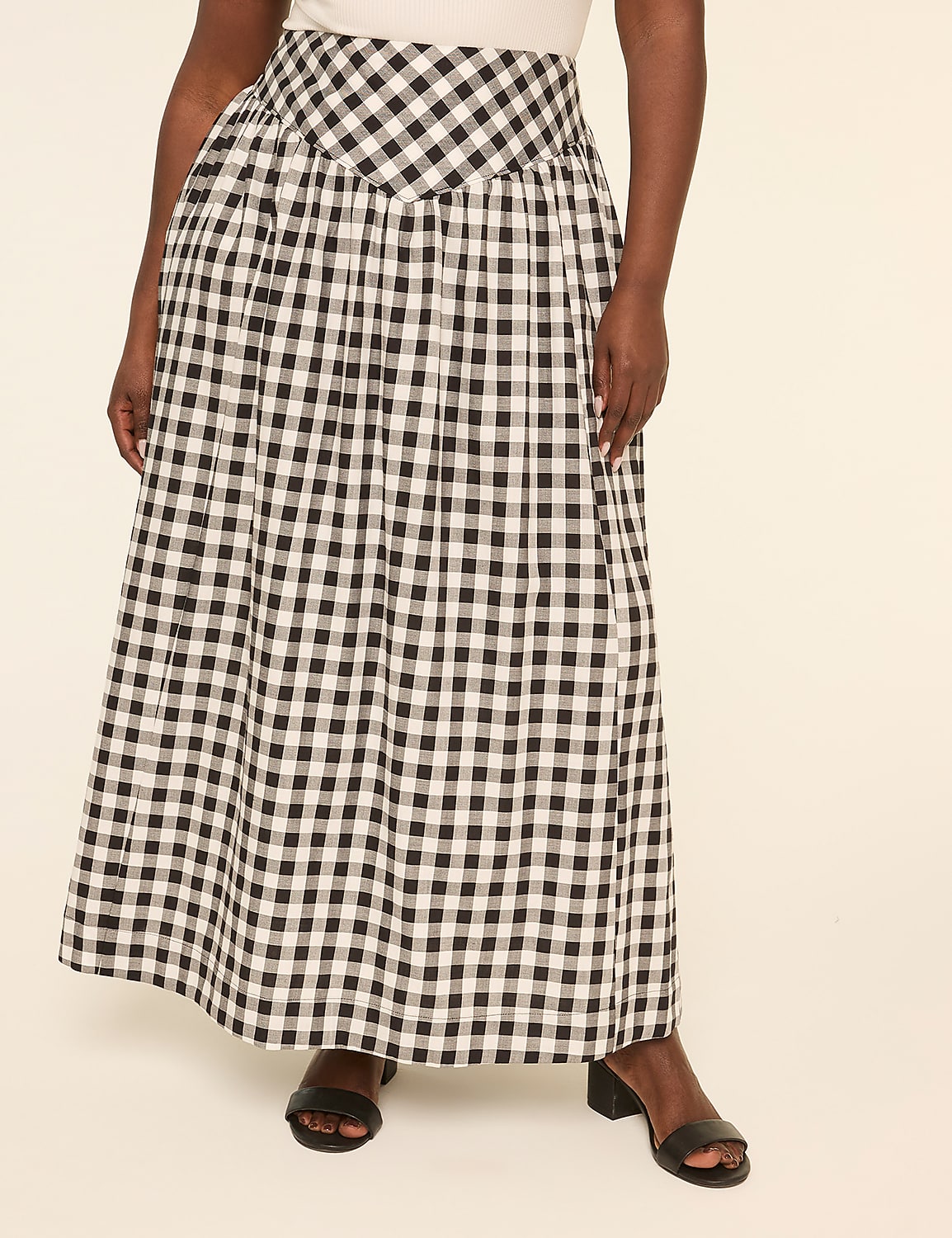 Gingham Maxi Skirt Product Image 1