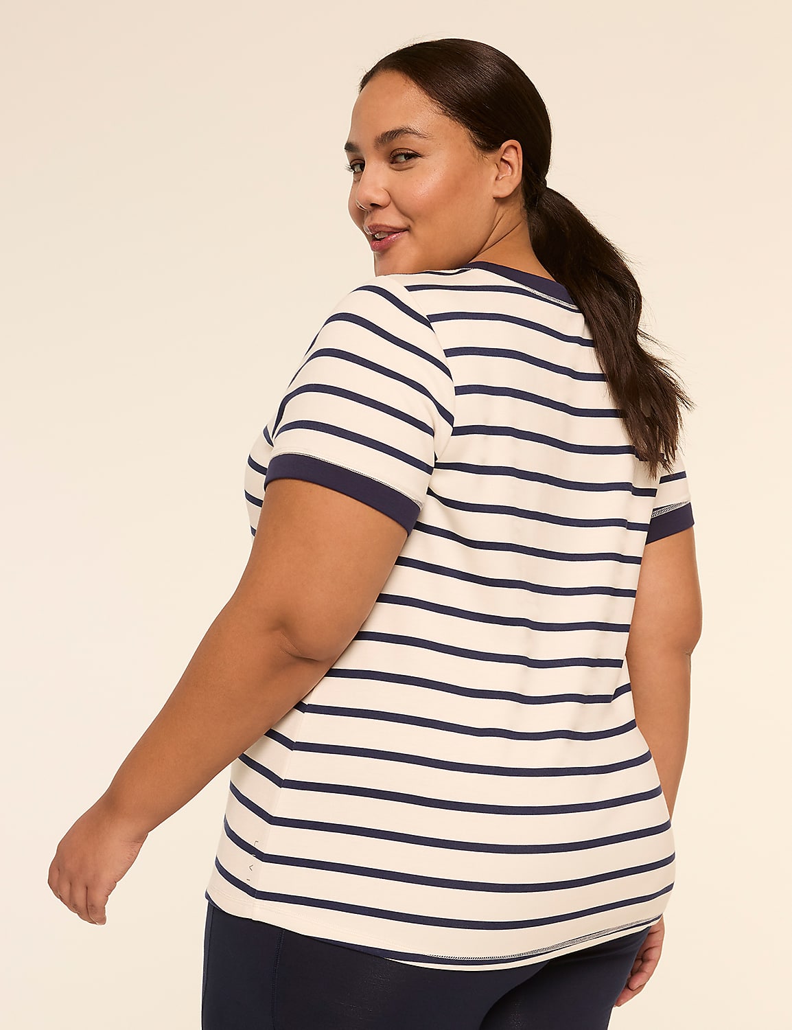 LIVI Journey Striped Tee Product Image 2