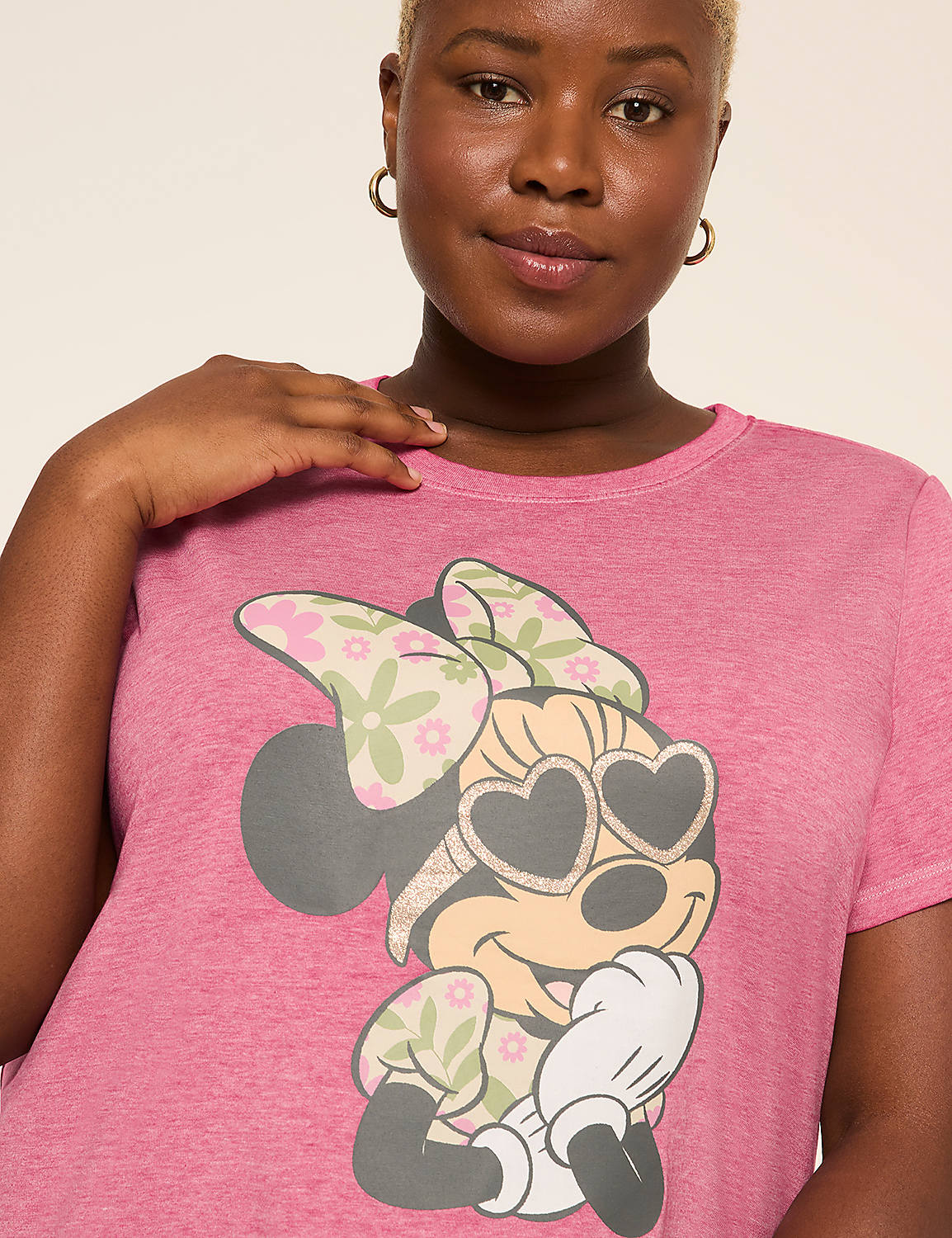 Floral Minnie Bow Graphic Tee Product Image 4