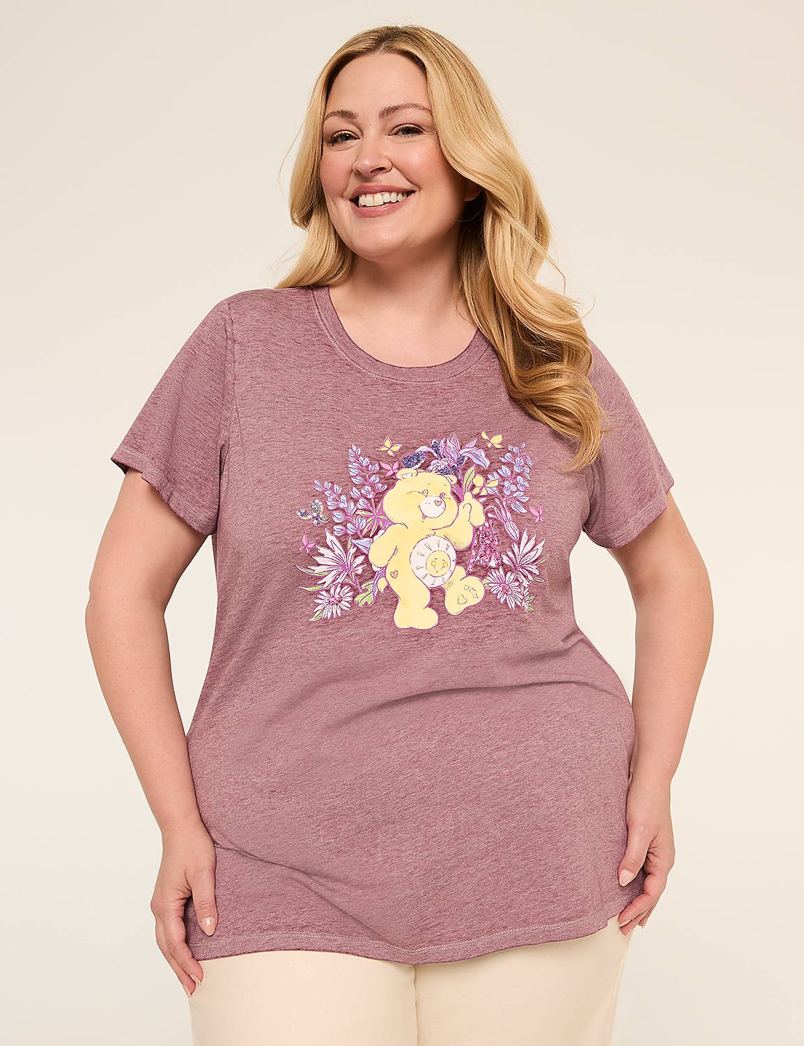 Floral Care Bears Graphic Tee Product Image 1