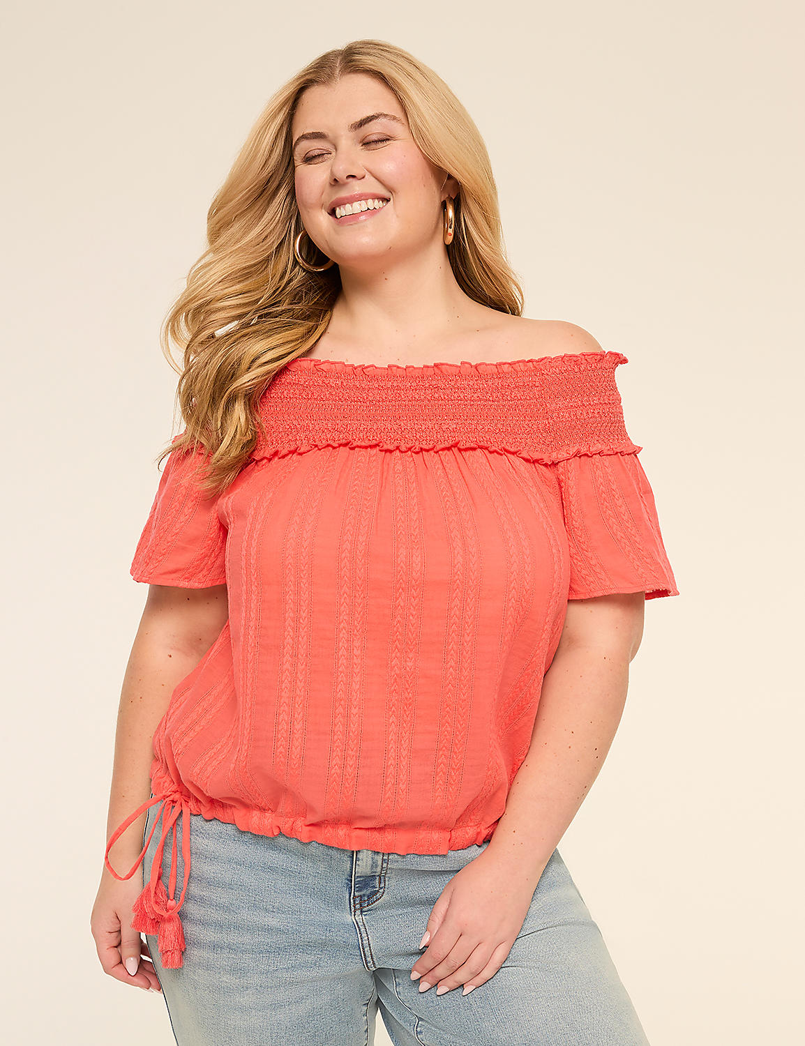 Printed Off-The-Shoulder Blouse Product Image 1