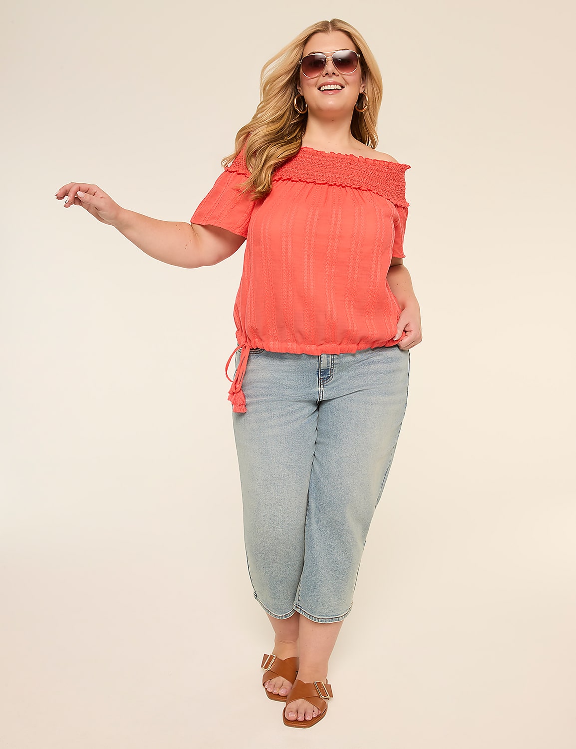 Printed Off-The-Shoulder Blouse Product Image 3