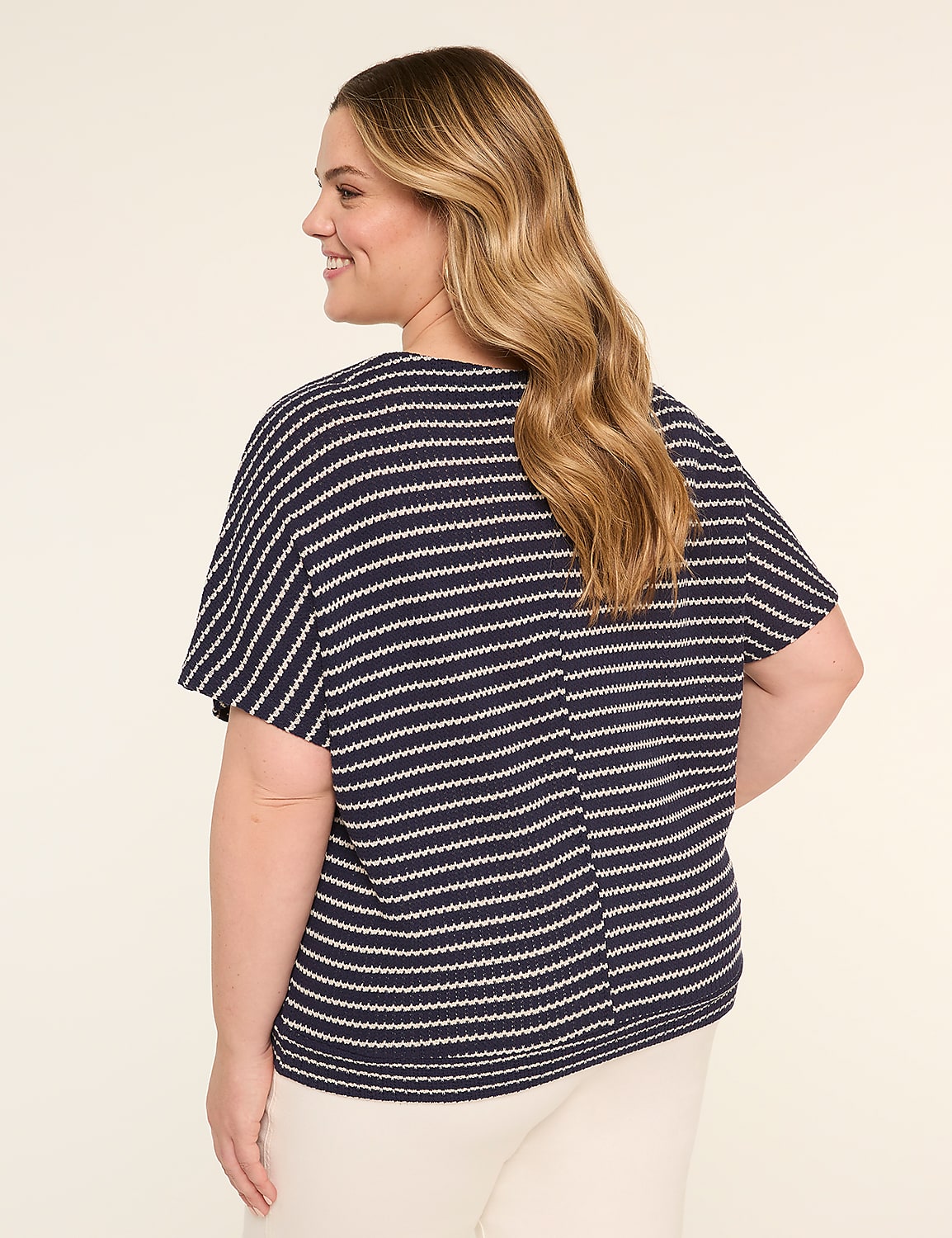 Dolman-Sleeve Textured Knit Top Product Image 2