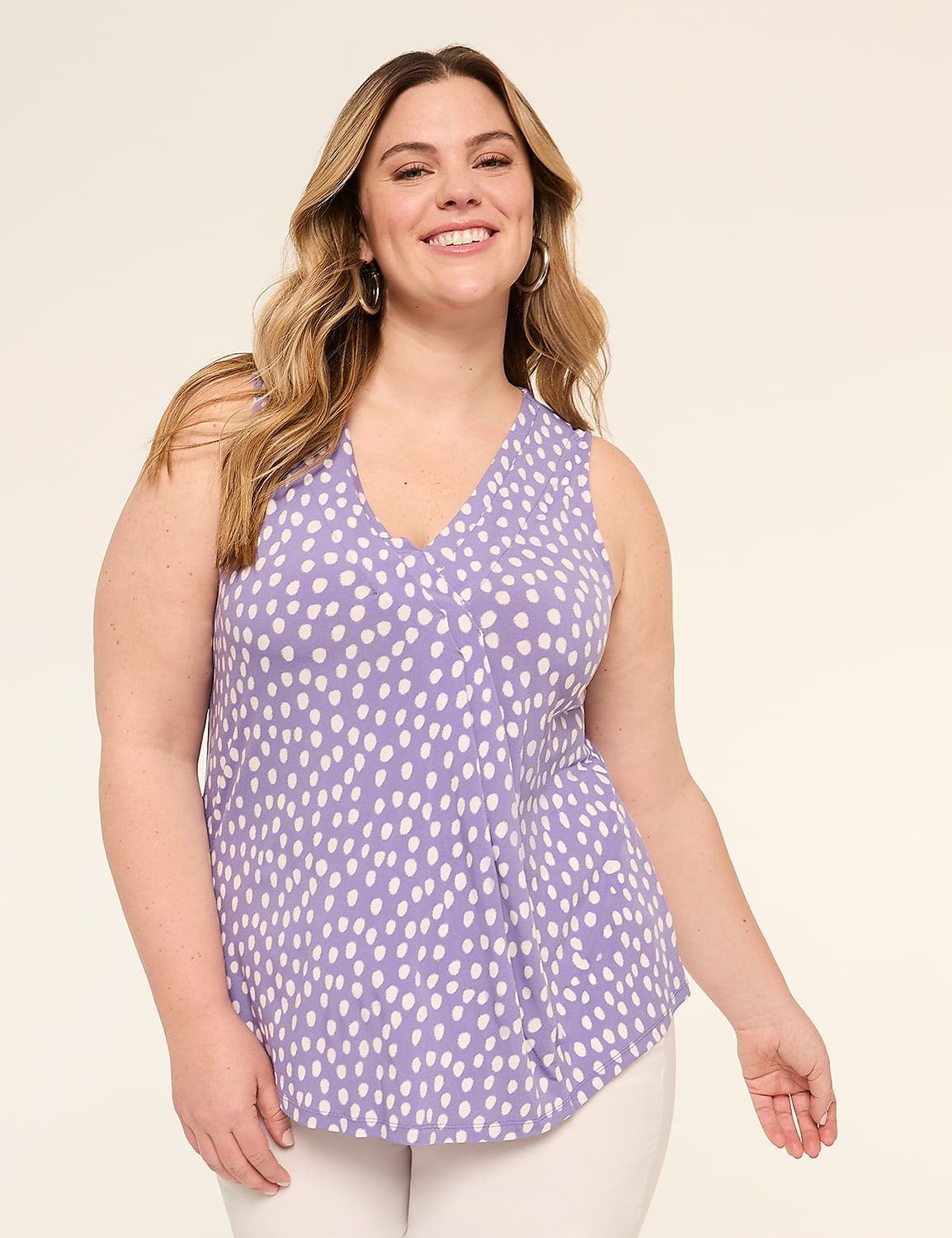Swing Sleeveless Pleat-Front Top Product Image 1
