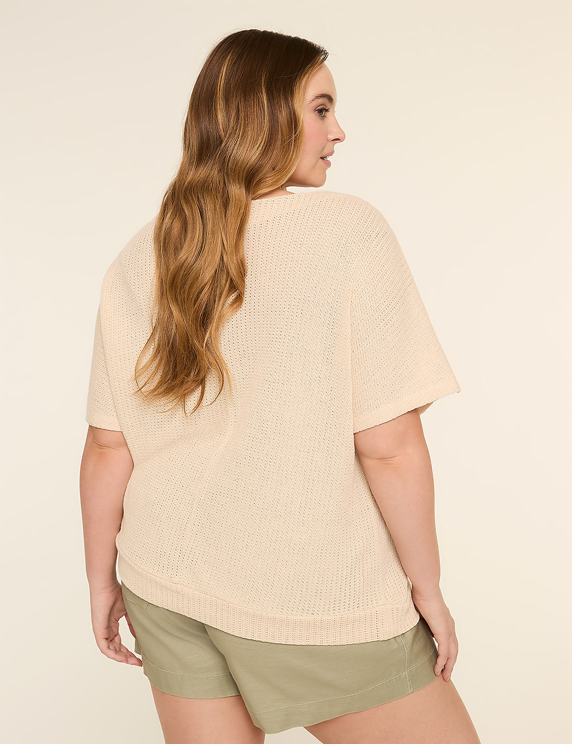 Dolman-Sleeve Textured Knit Top Product Image 2