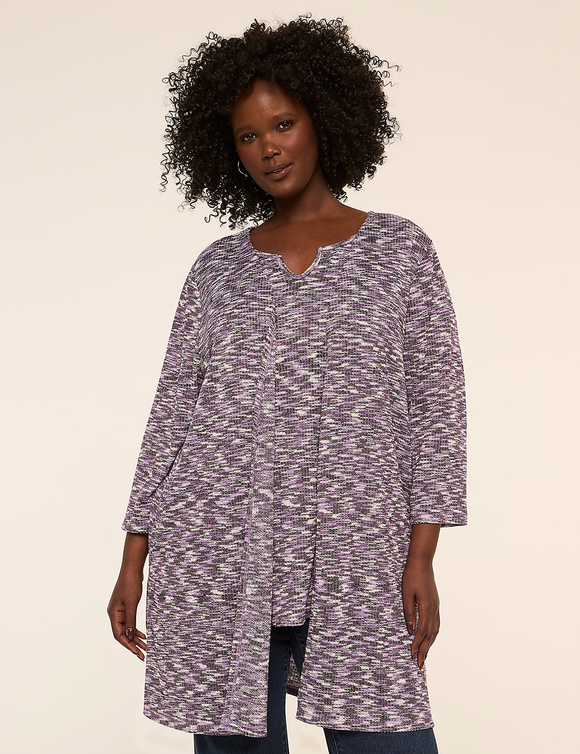 Open-Front Space Dye Overpiece Product Image 1
