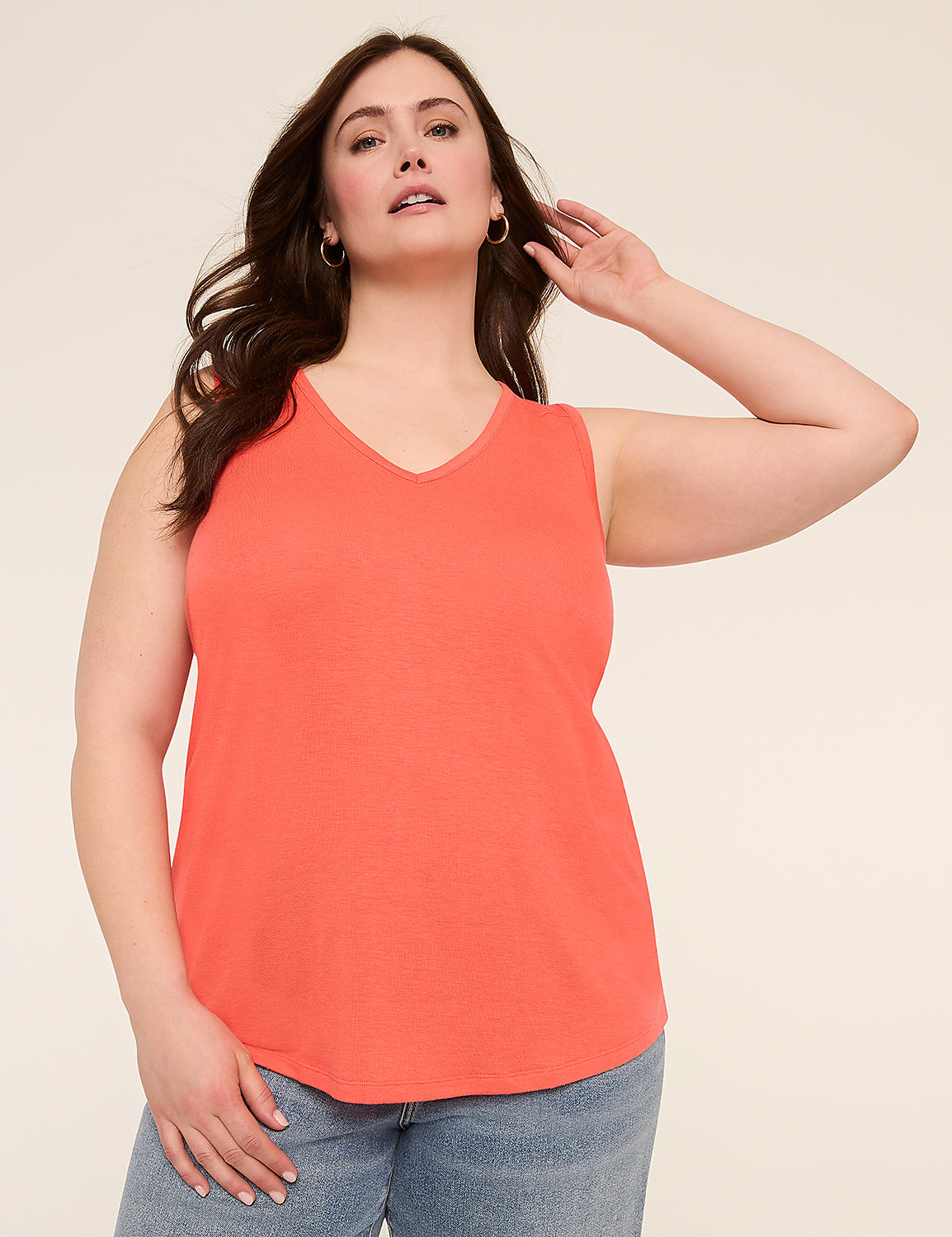 EveryWear Brushed V-Neck Tank Product Image 1