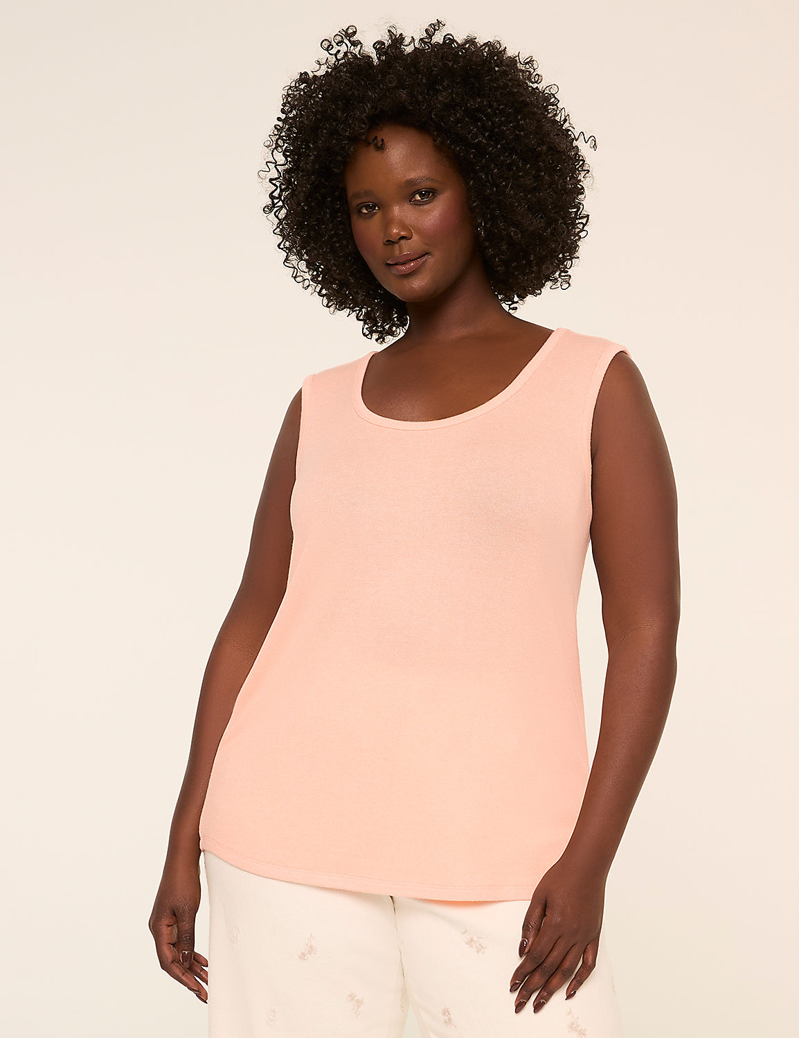 Scoop-Neck Hacci Tank Product Image 1