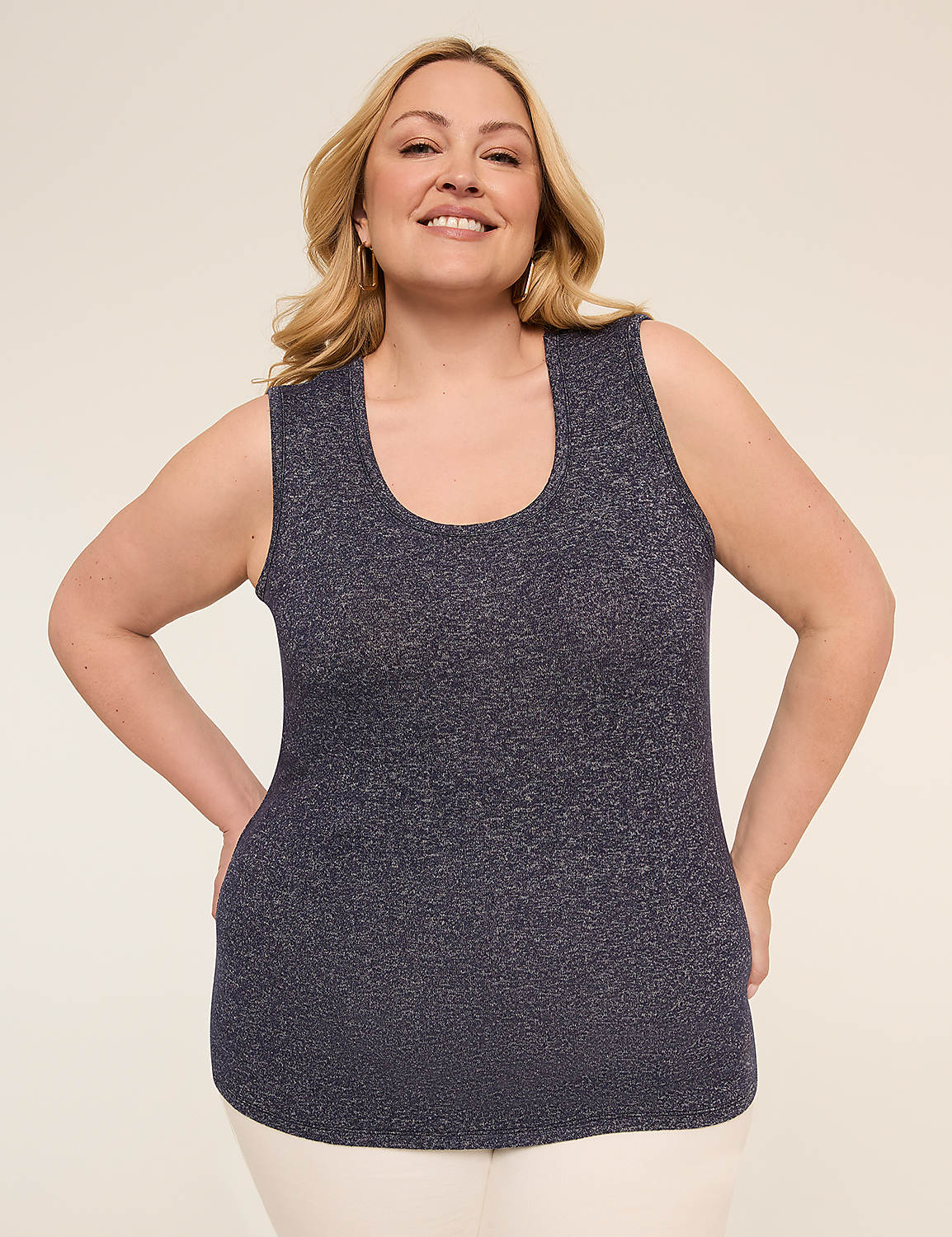 Scoop-Neck Hacci Tank Product Image 1