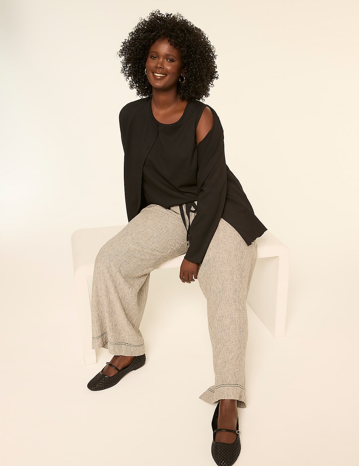 Crinkle Crew-Neck Tank Product Image 3