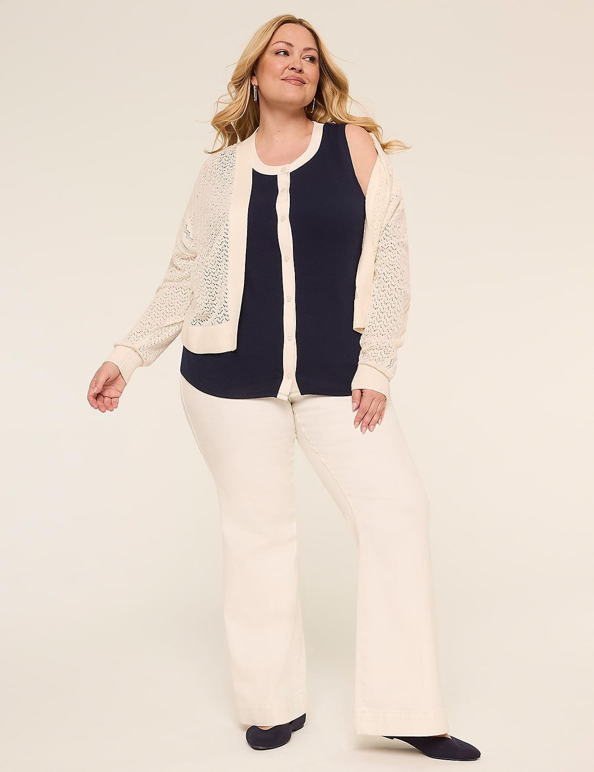 Sleeveless Button-Front Top Product Image 3