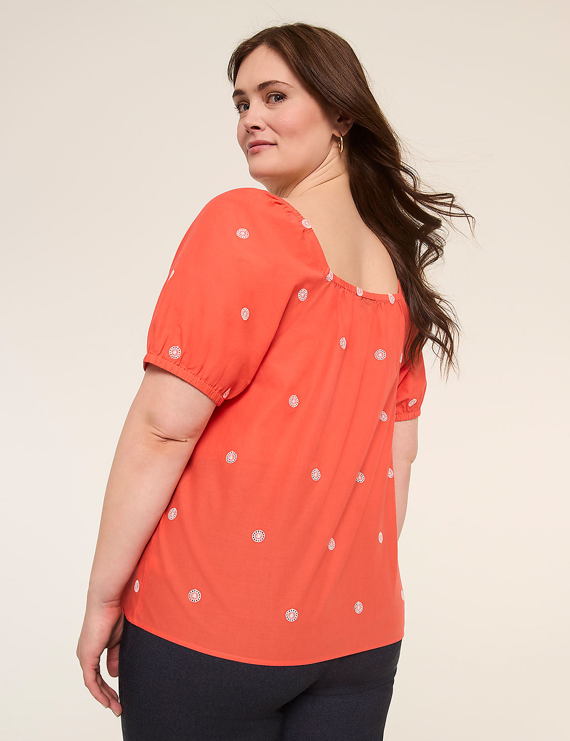Puff-Sleeve Square-Neck Blouse Product Image 2