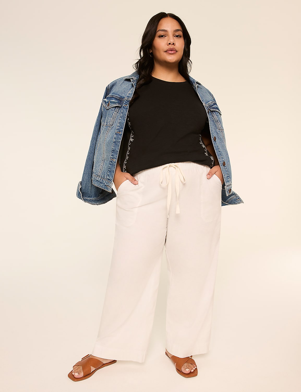 Embroidered Dolman-Sleeve Crew-Neck Top Product Image 3