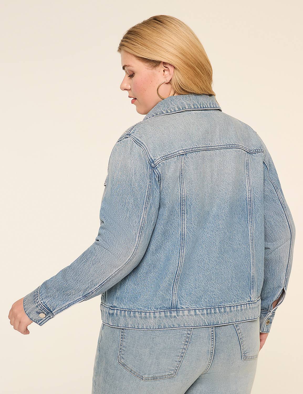 Embroidered Denim Trucker Jacket Product Image 2