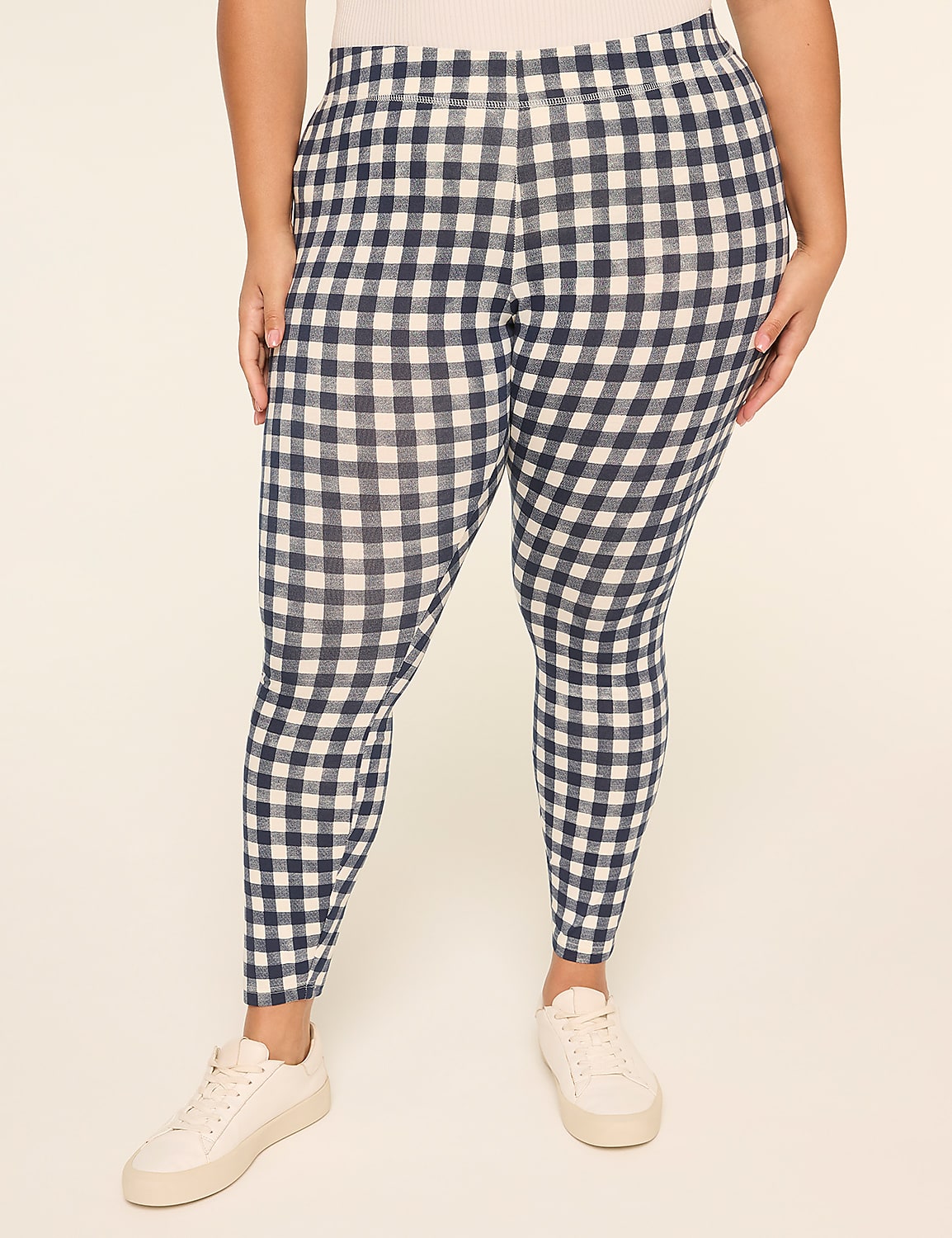 Gingham Layering Fashion Legging Product Image 1