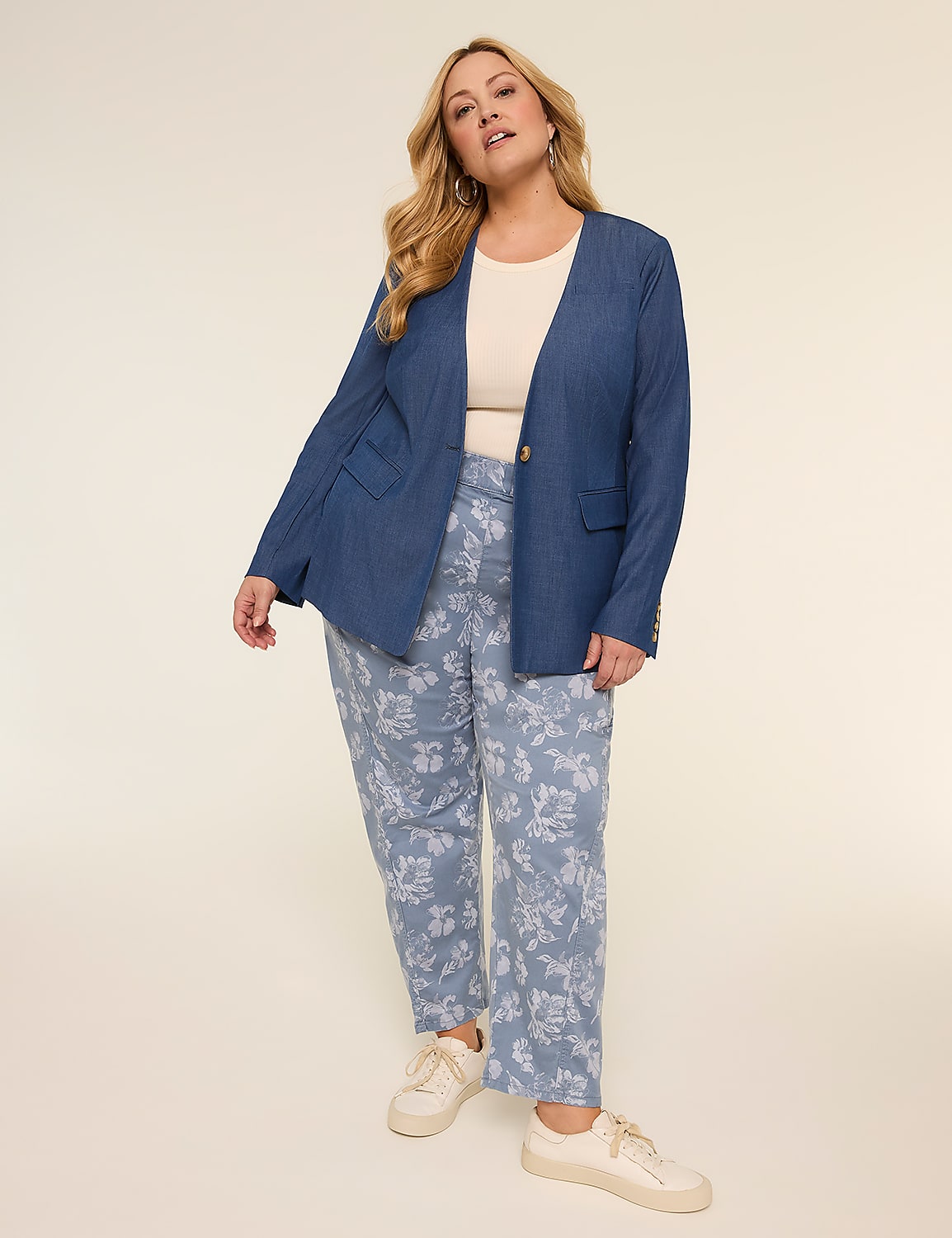 Perfect Drape Collarless Blazer Product Image 3