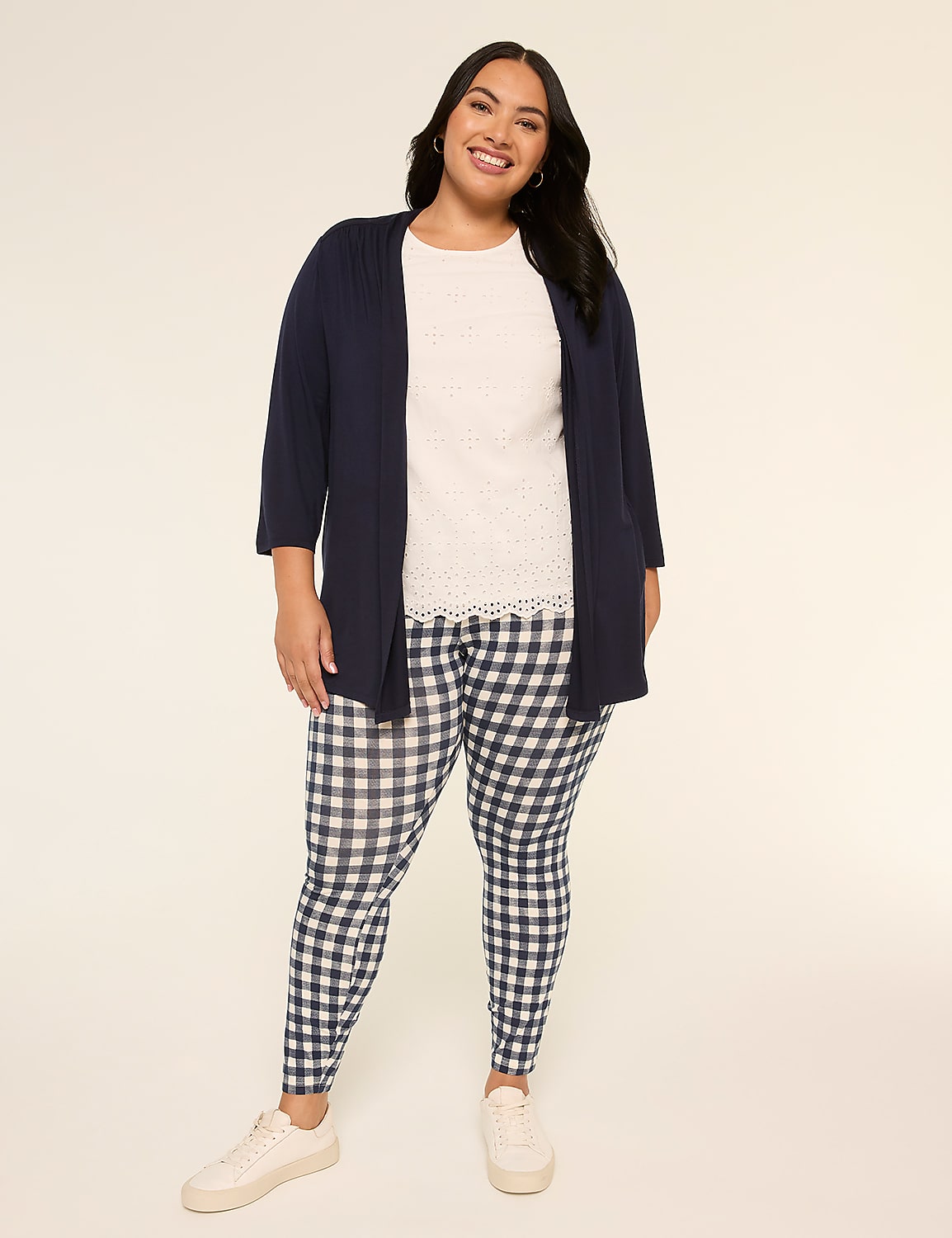 Gingham Layering Fashion Legging Product Image 3