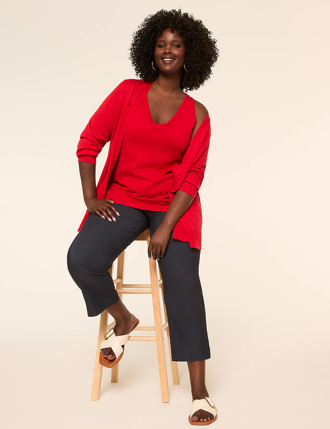 Modern Long-Sleeve Open-Front Cardigan Product Image 3