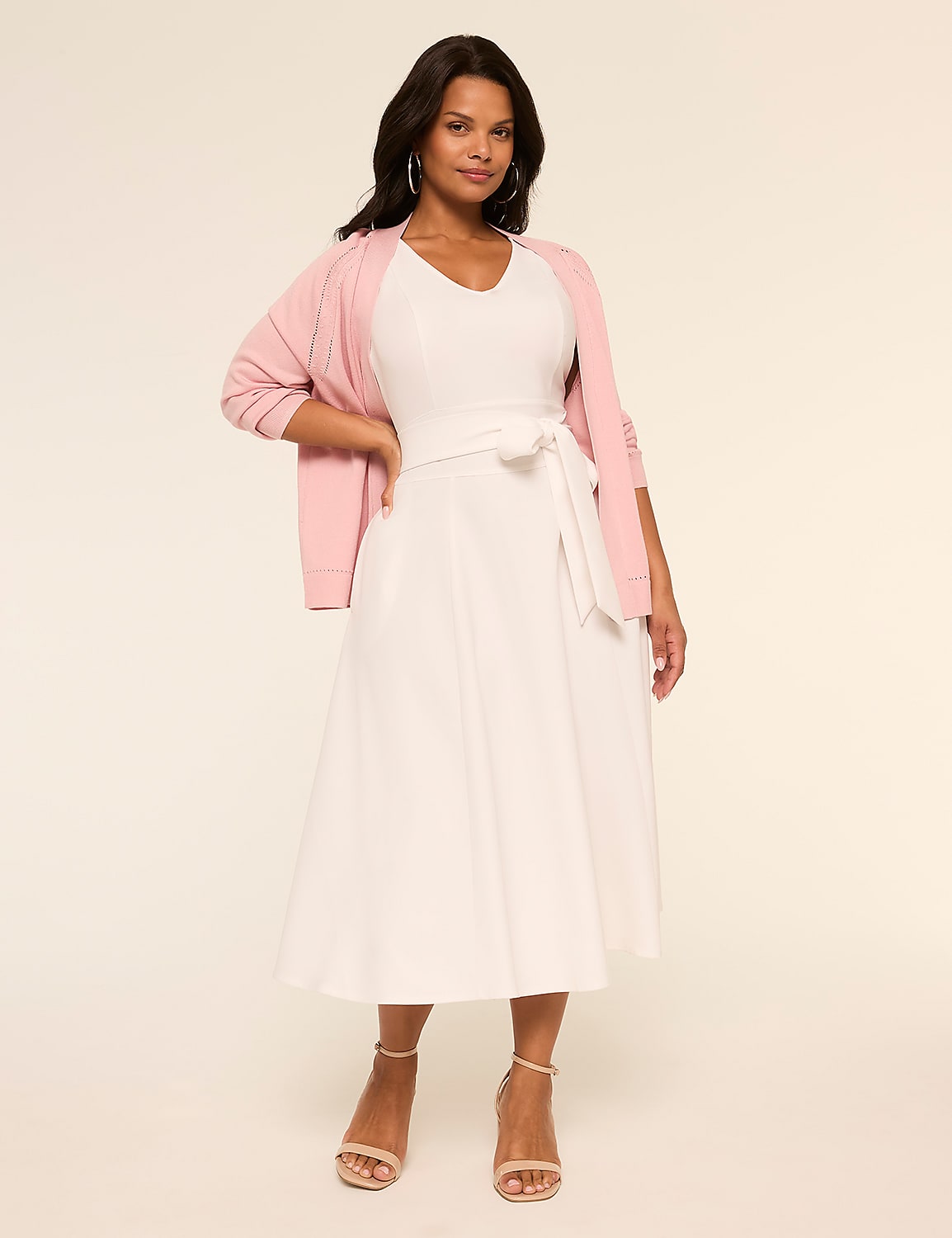 Lena Sleeveless Level-Hem Midi Dress Product Image 4