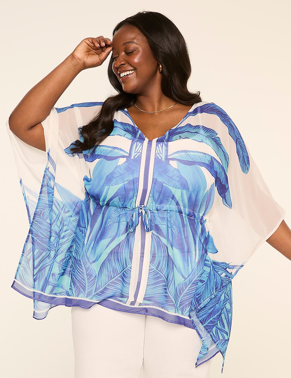 V-Neck Kimono Top Product Image 1