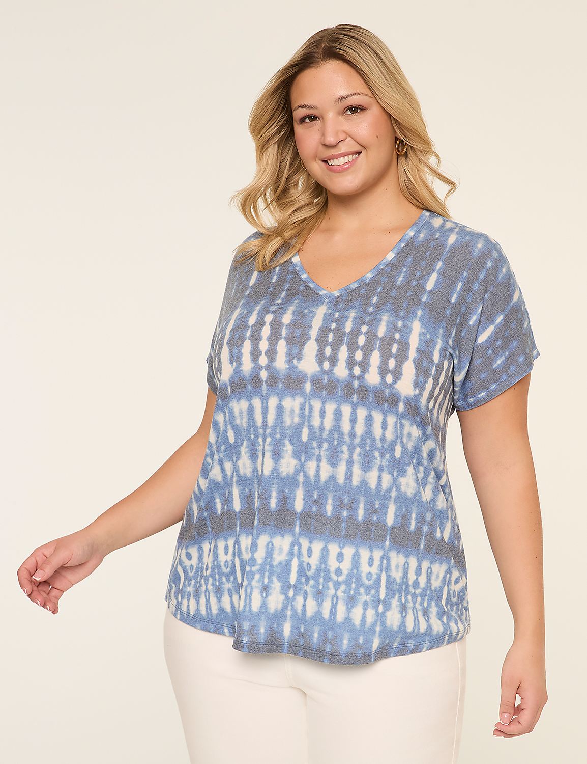 EveryWear Brushed V-Neck Tee Product Image 1