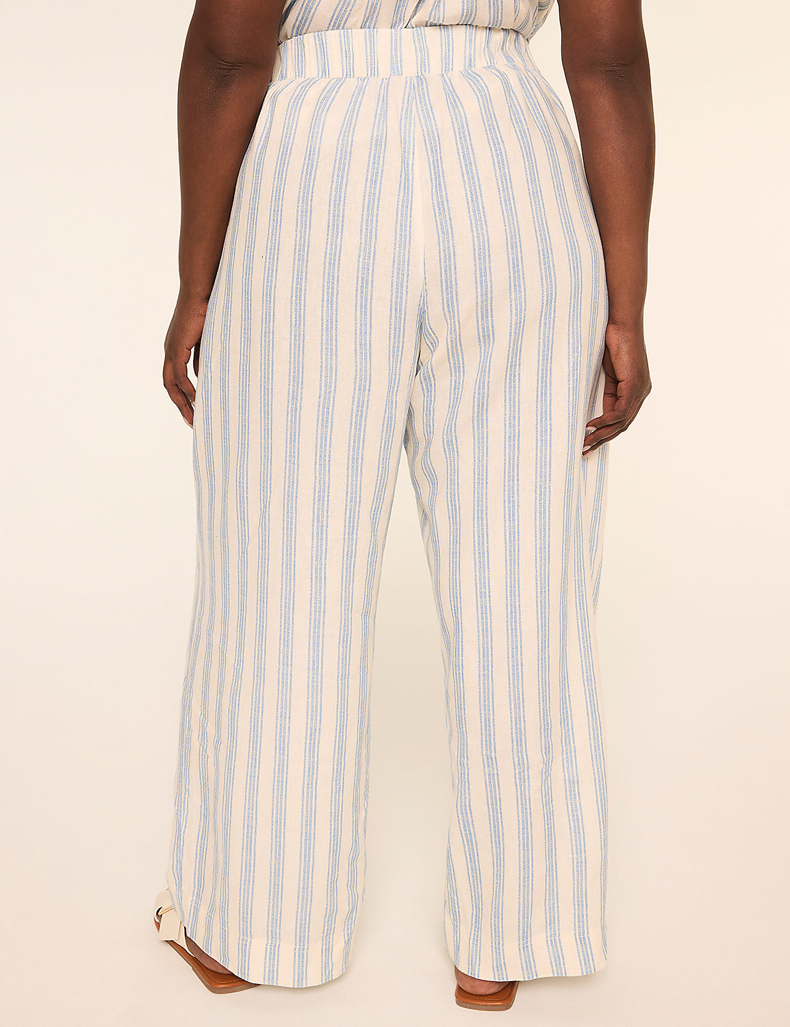 Linen-Blend Wide Leg Pant Product Image 2