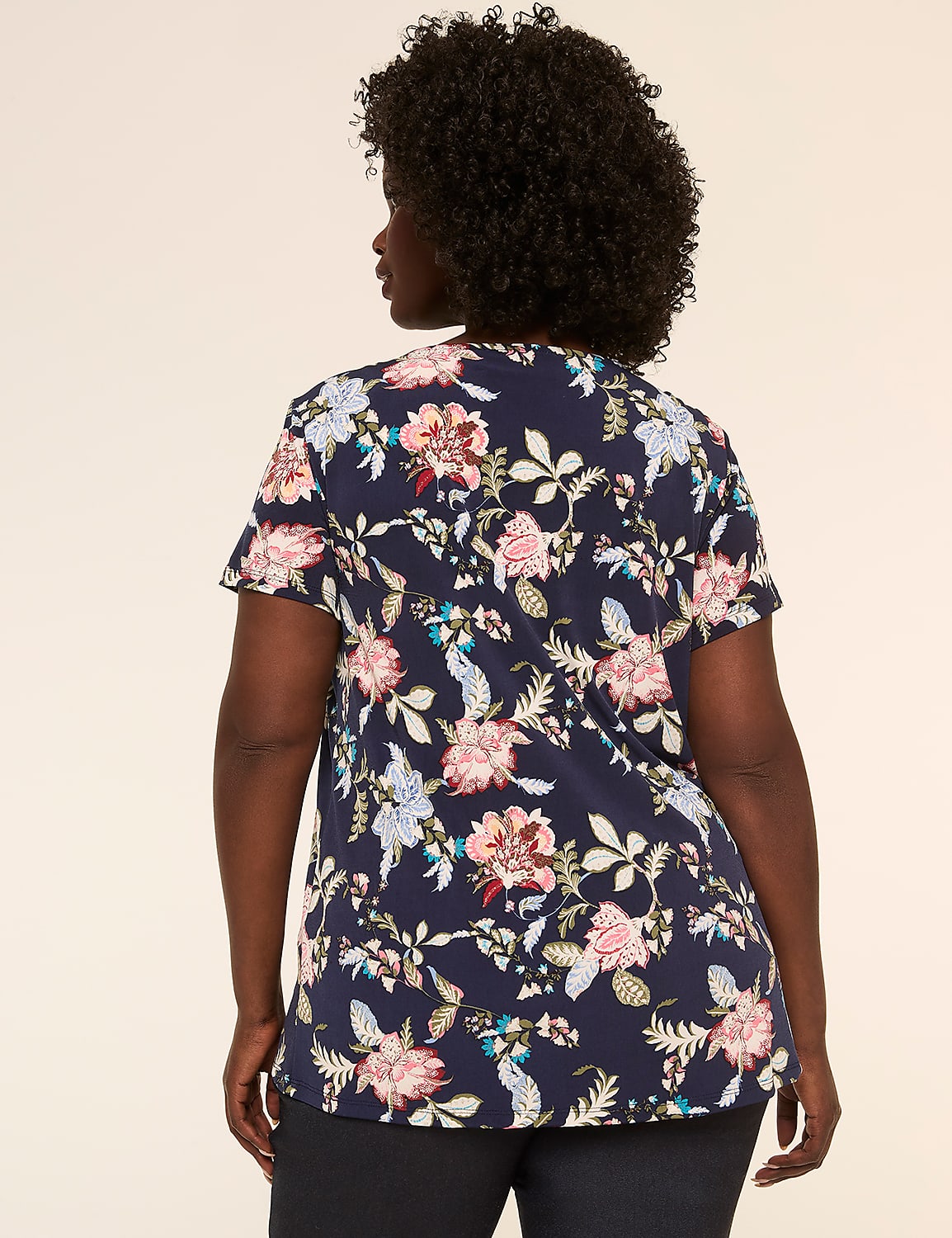 Swing Cap-Sleeve Pleat-Front Top Product Image 2