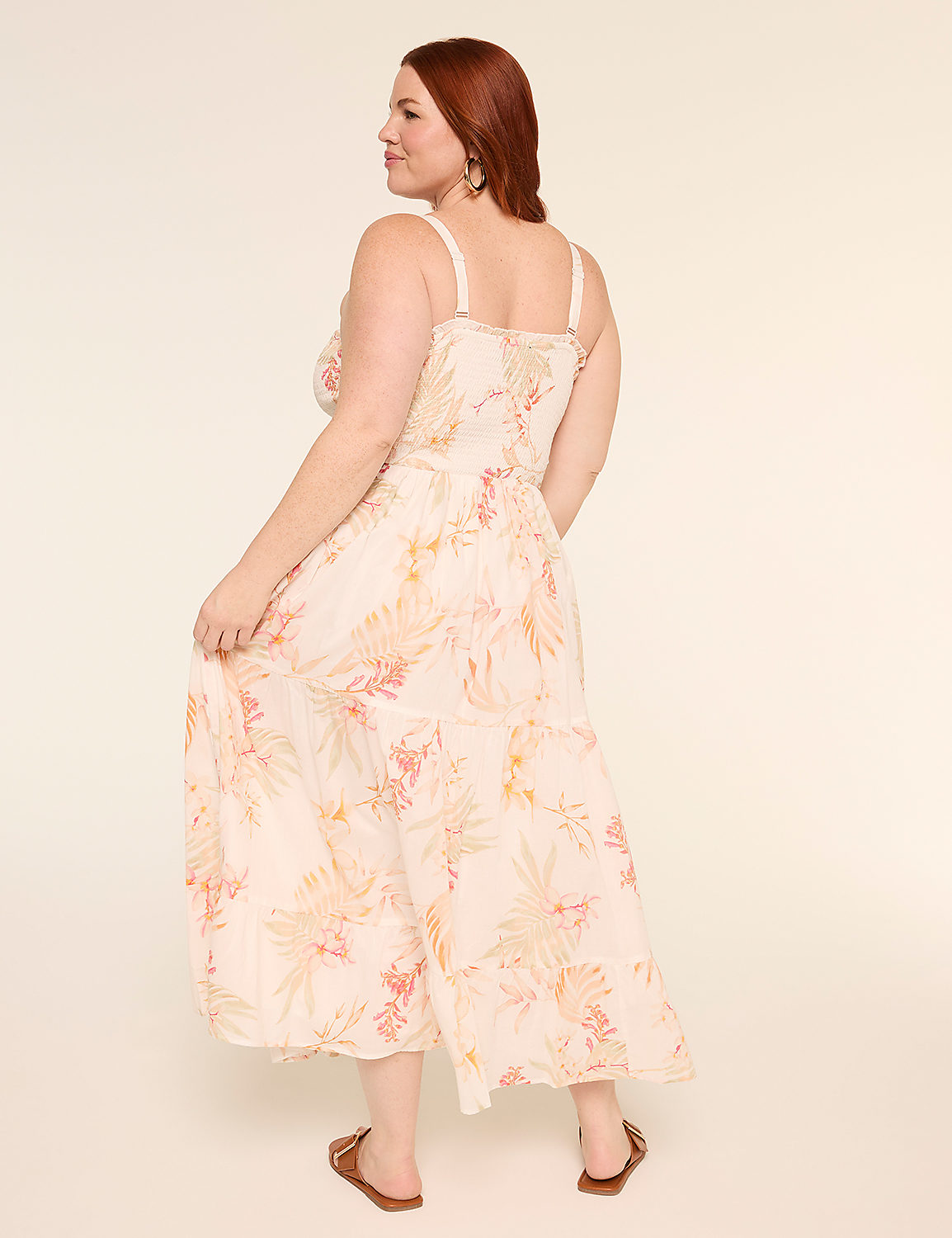 Sleeveless Smocked-Bodice Tiered Maxi Dress Product Image 2