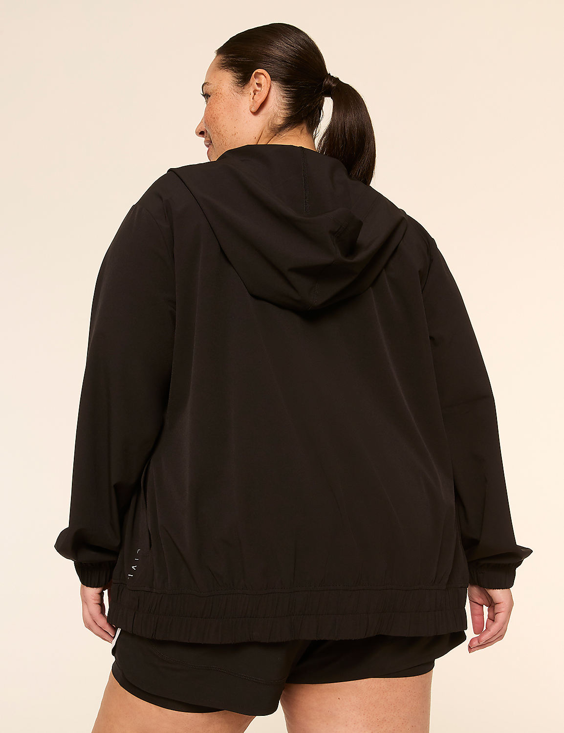 LIVI Stretch Woven Full-Zip Hooded Jacket Product Image 2