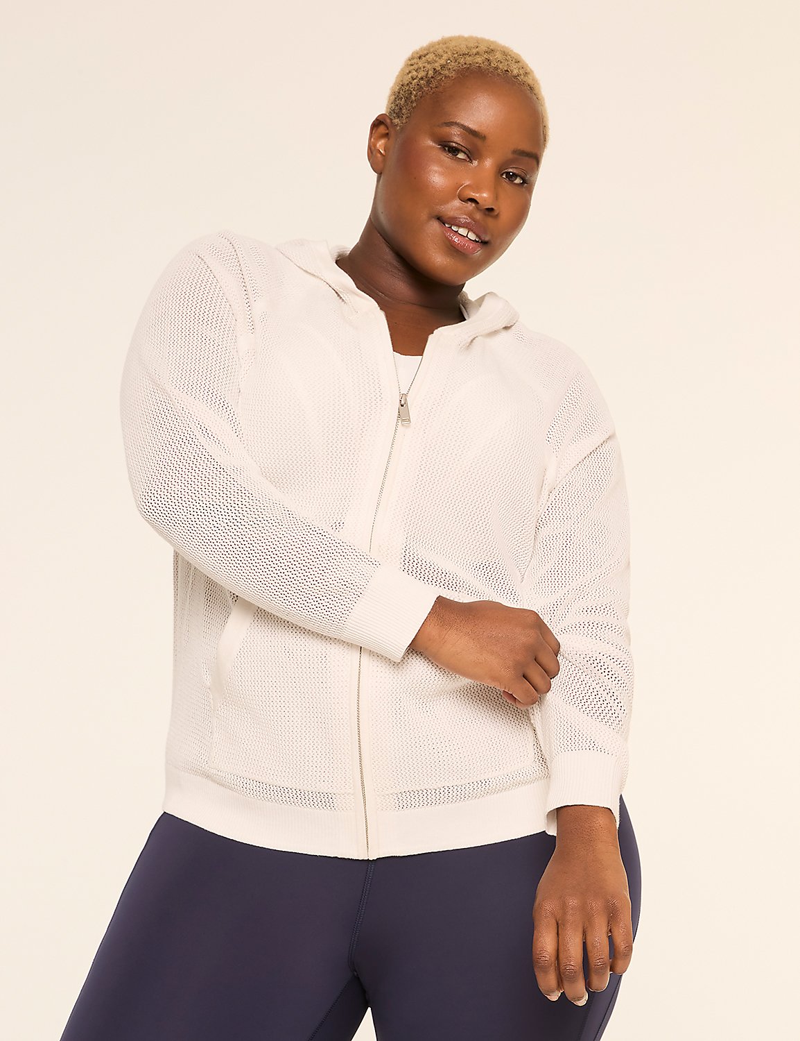 LIVI Zip-Front Sweater Hoodie Product Image 1