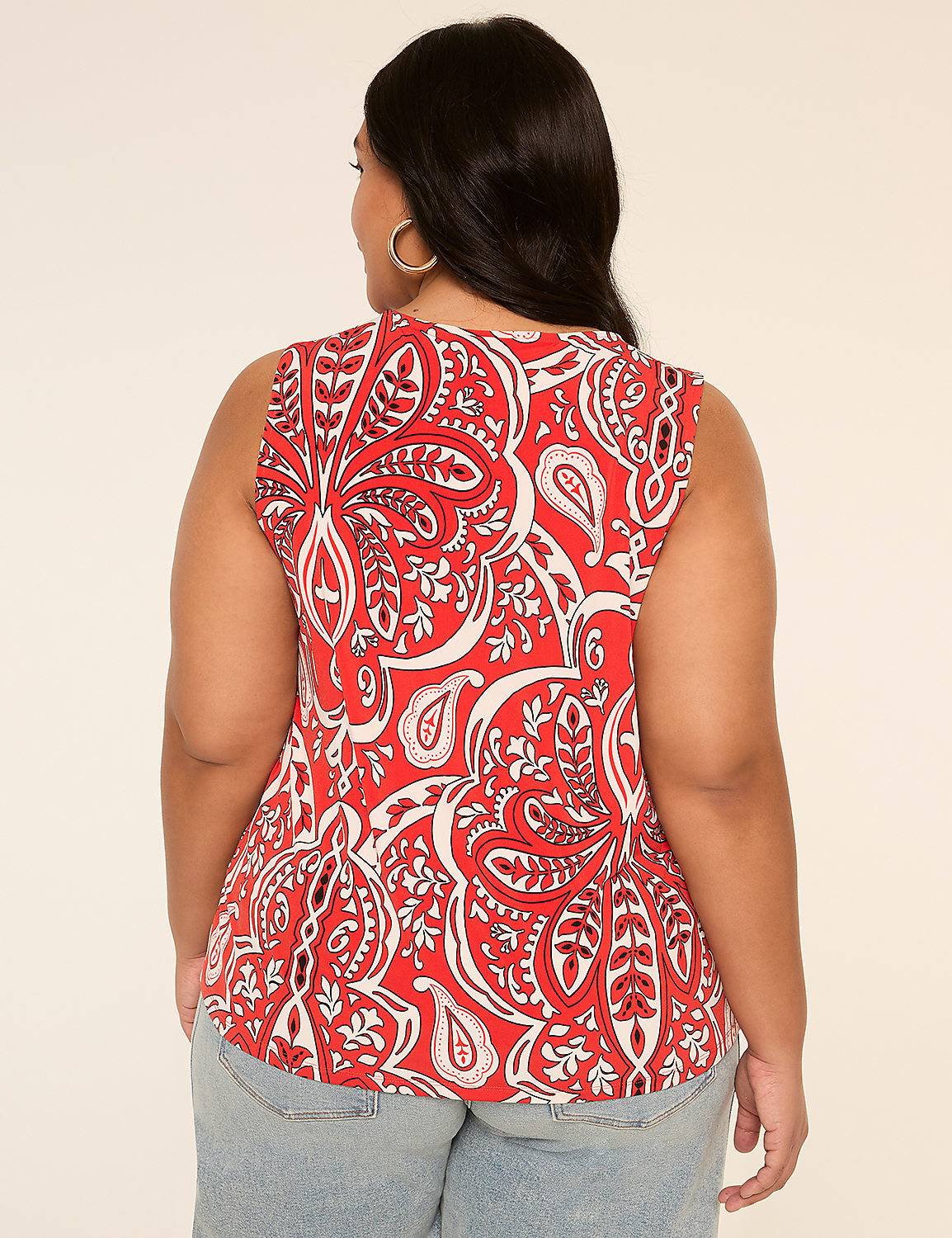 Swing Sleeveless Pleat-Front Top Product Image 2