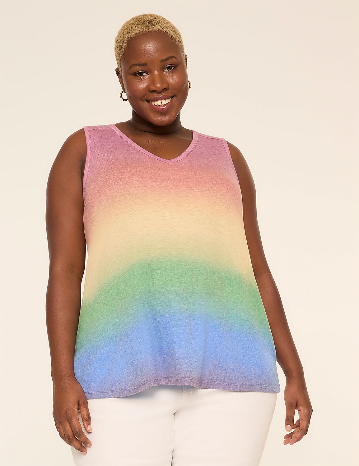 EveryWear Brushed V-Neck Tank Product Image 1