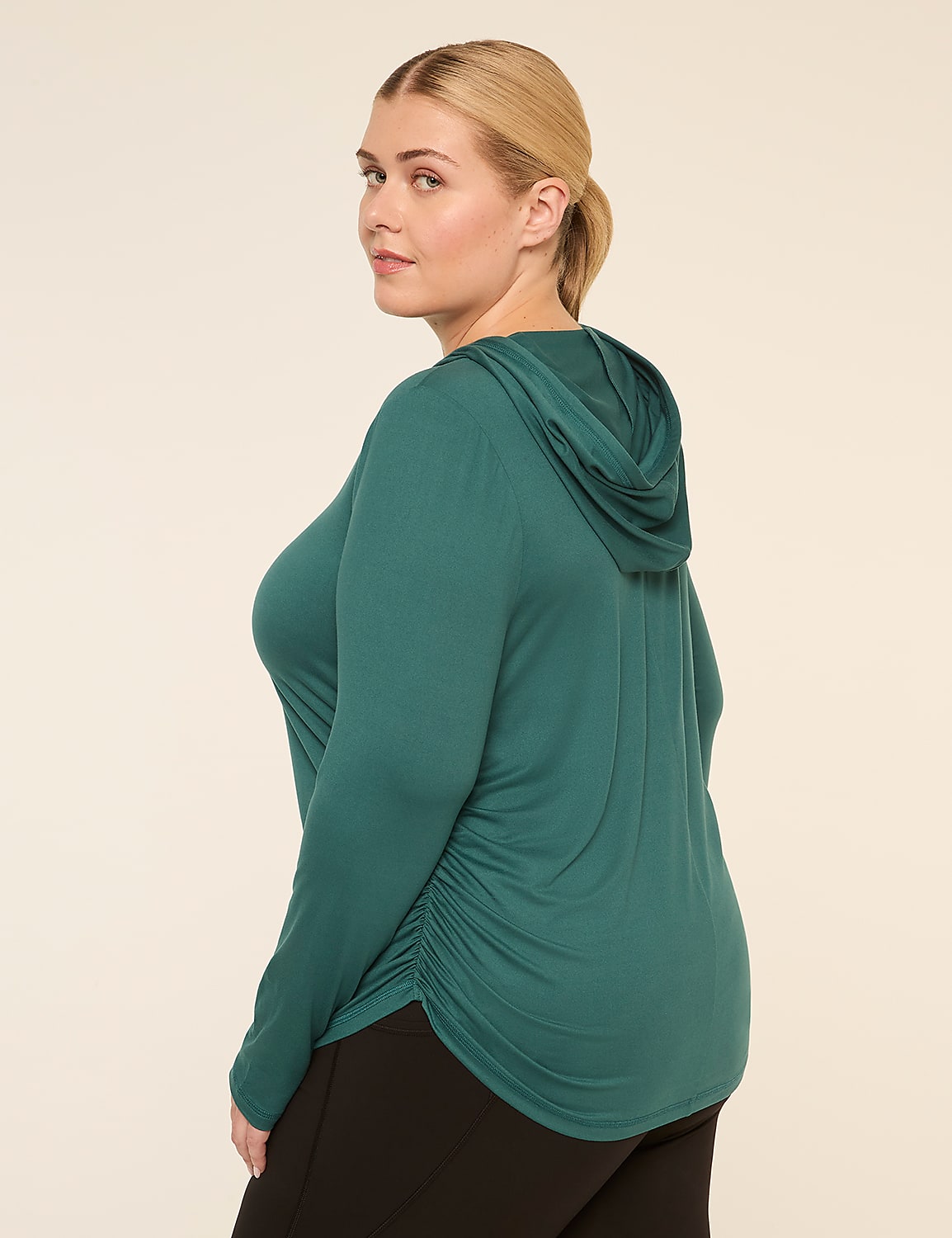 LIVI Soft Long-Sleeve Side-Ruched Hoodie Product Image 8