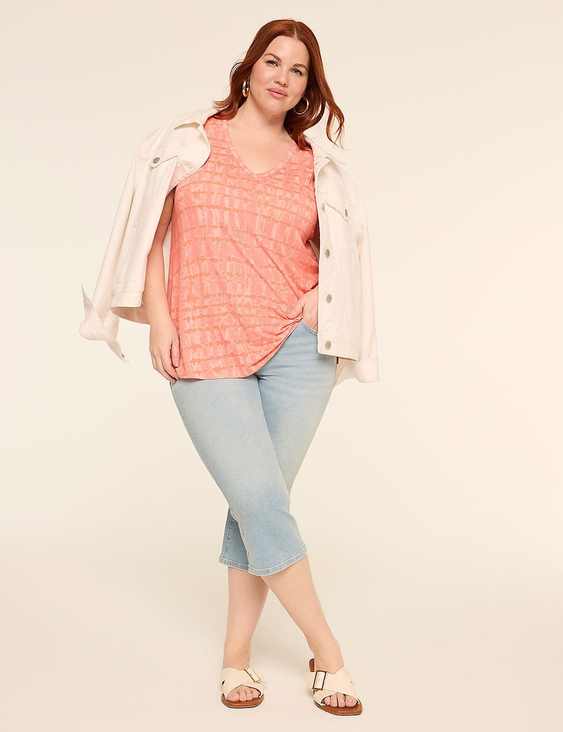 EveryWear Brushed V-Neck Tank Product Image 3