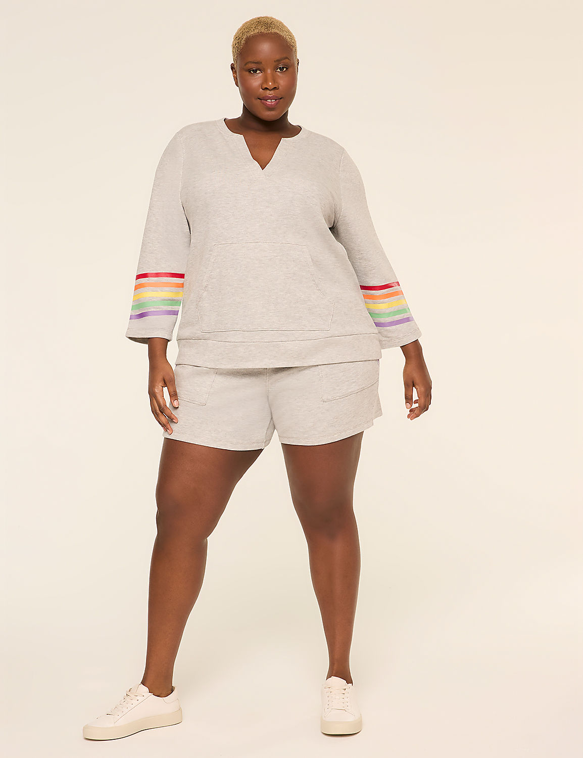LIVI French Terry 3/4-Sleeve Pride Pullover Product Image 3