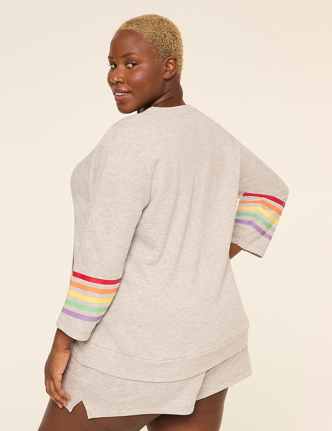 LIVI French Terry 3/4-Sleeve Pride Pullover Product Image 2