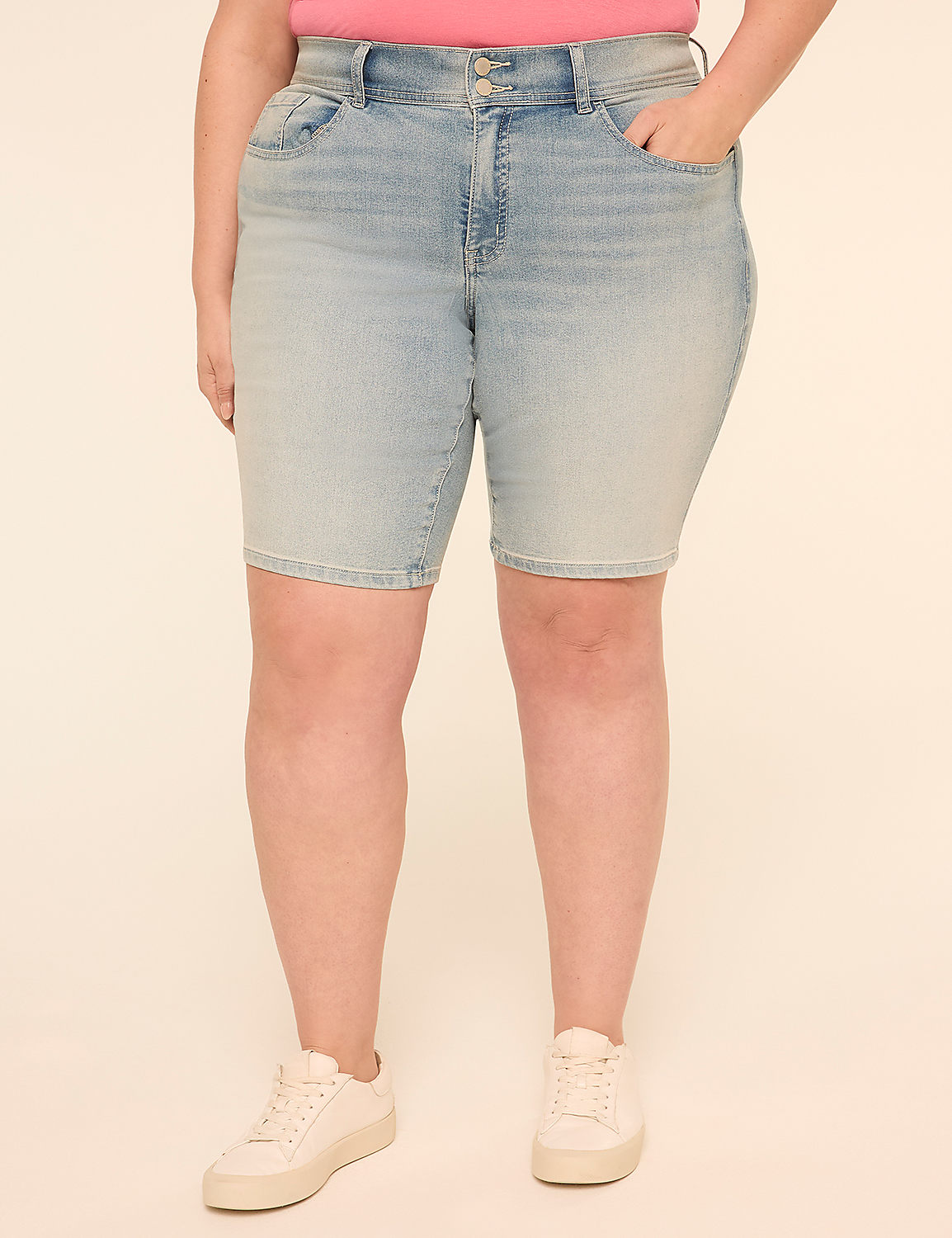 Tighter Tummy Fitted 10" Bermuda Short Product Image 1