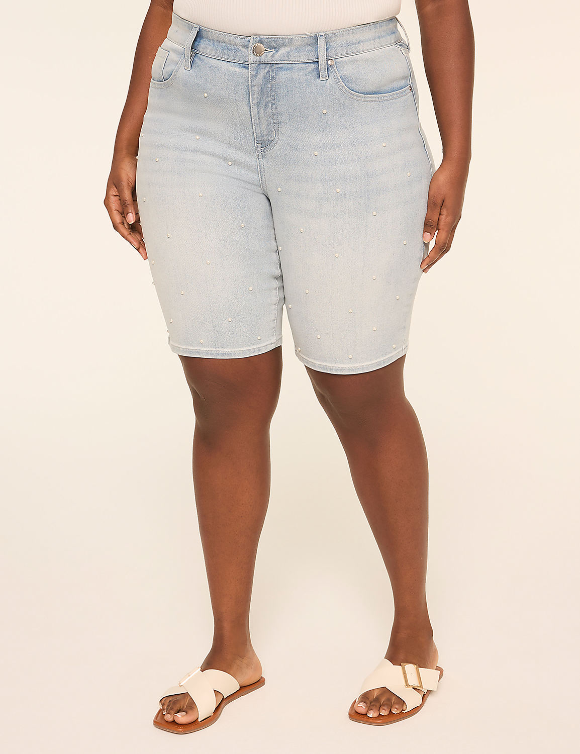 Genius Embellished Fitted 10" Bermuda Short Product Image 1