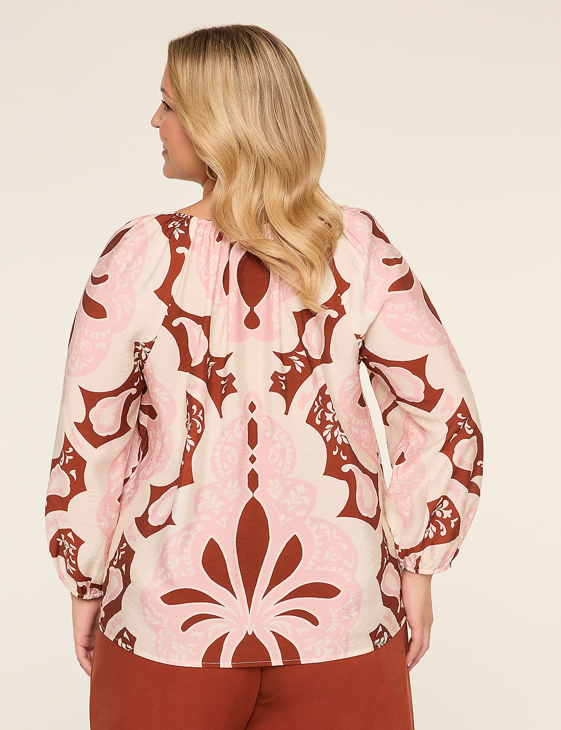 Bracelet-Sleeve Square-Neck Popover Blouse Product Image 2