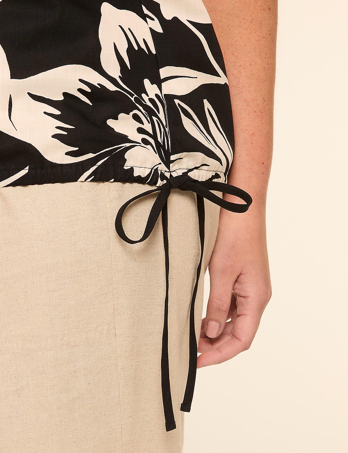 Crew-Neck Tie-Waist Popover Tank Product Image 4