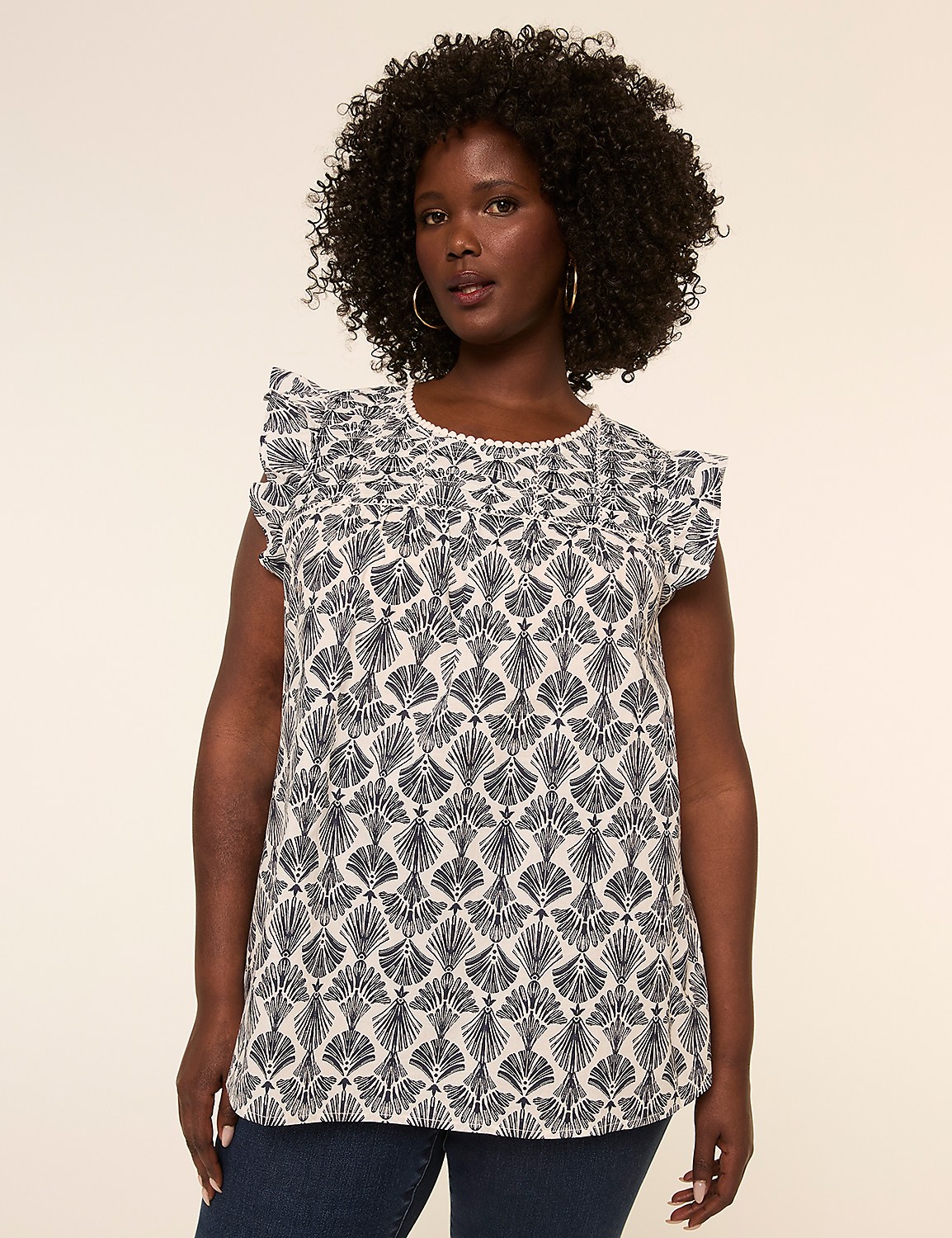 Flutter-Sleeve Pintuck Top Product Image 1
