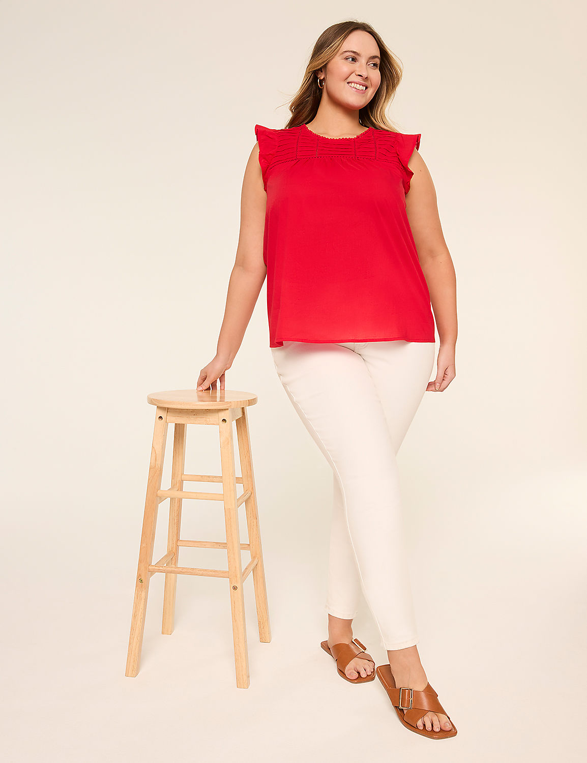 Flutter-Sleeve Pintuck Top Product Image 8