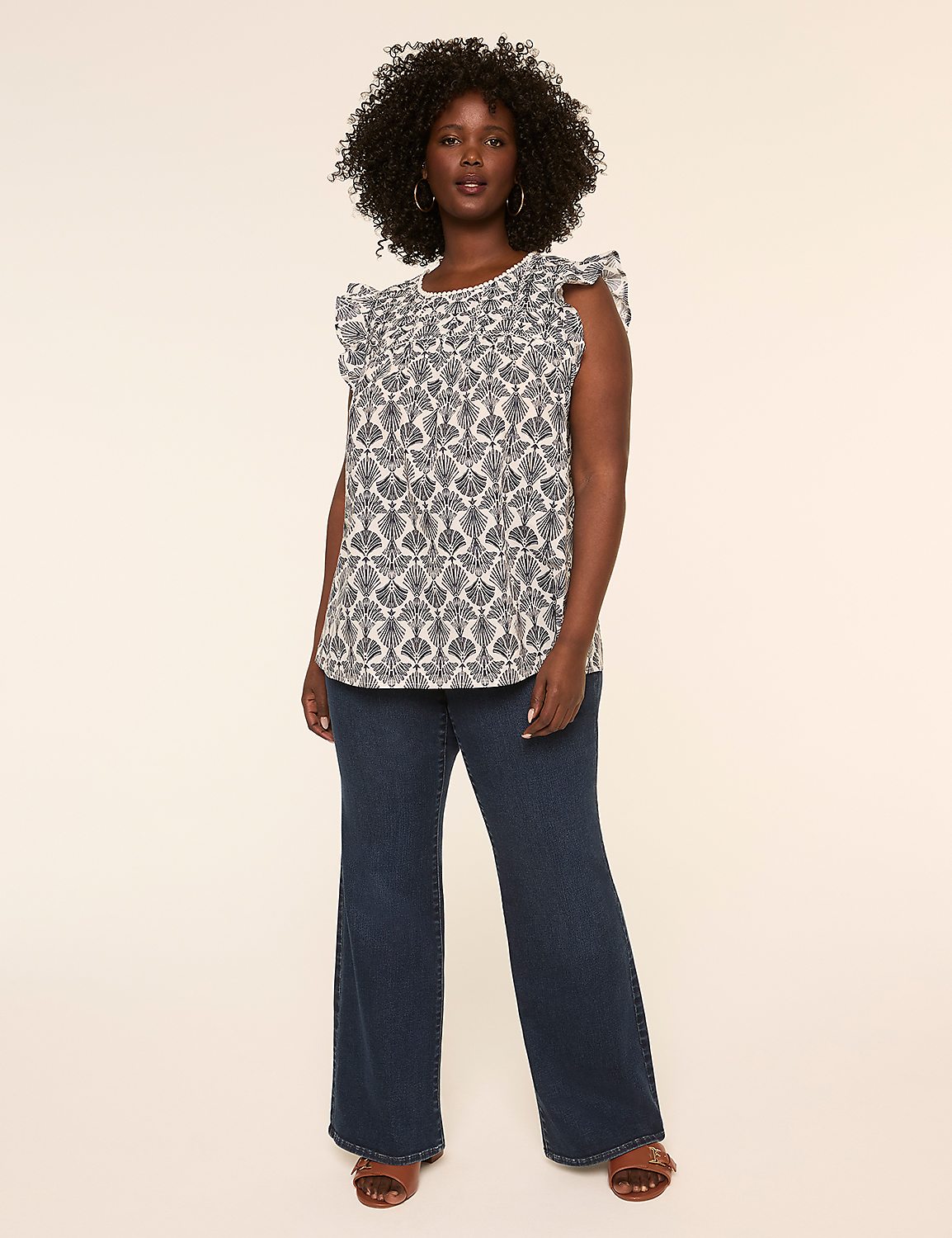 Flutter-Sleeve Pintuck Top Product Image 3