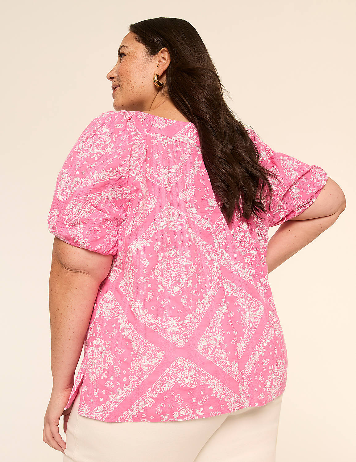 Square-Neck Popover Peasant Blouse Product Image 2