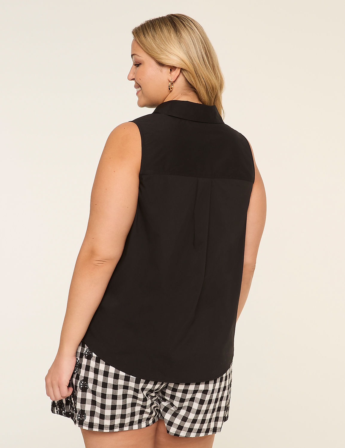 Collared Button-Front Tank Product Image 2