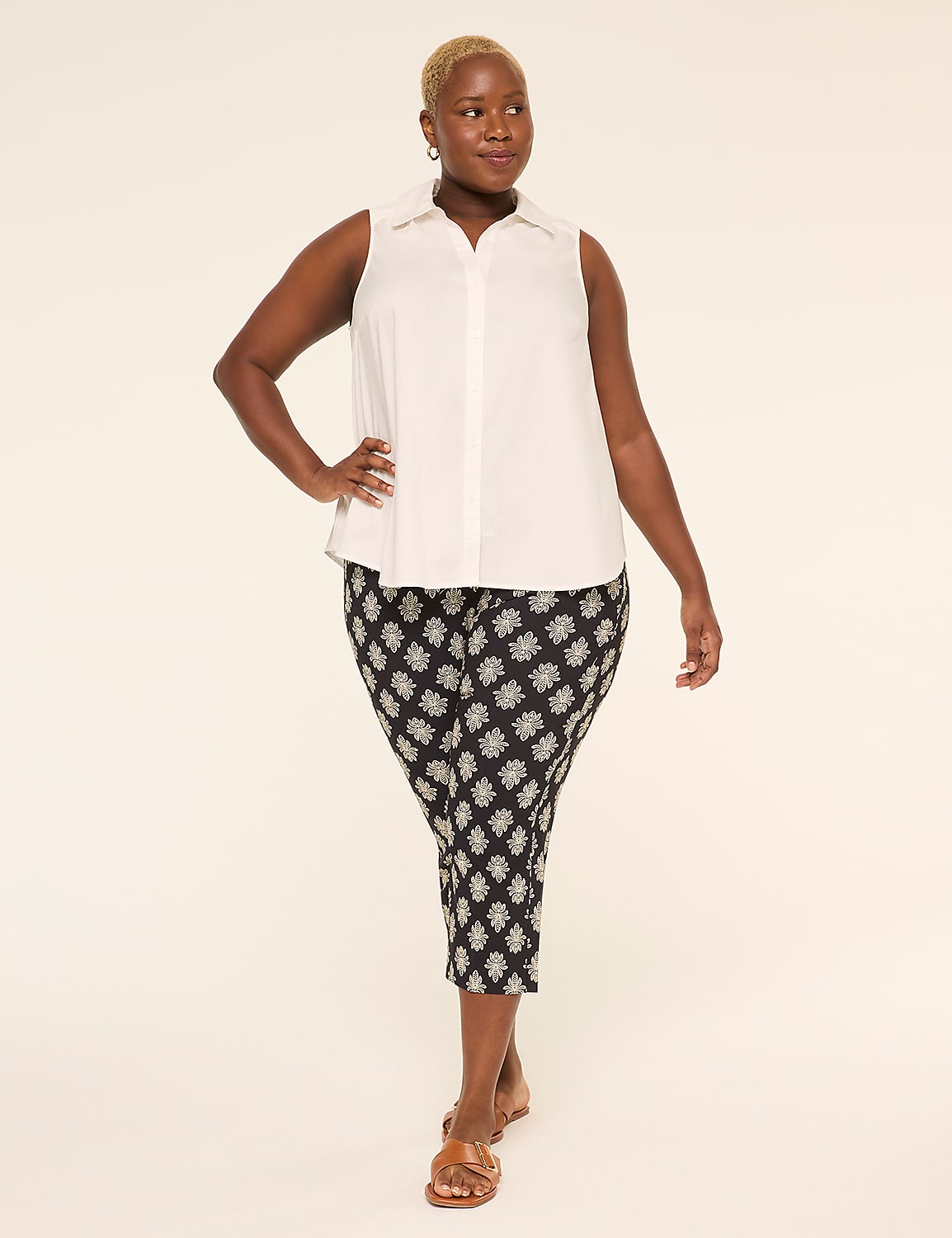 Collared Button-Front Tank Product Image 3