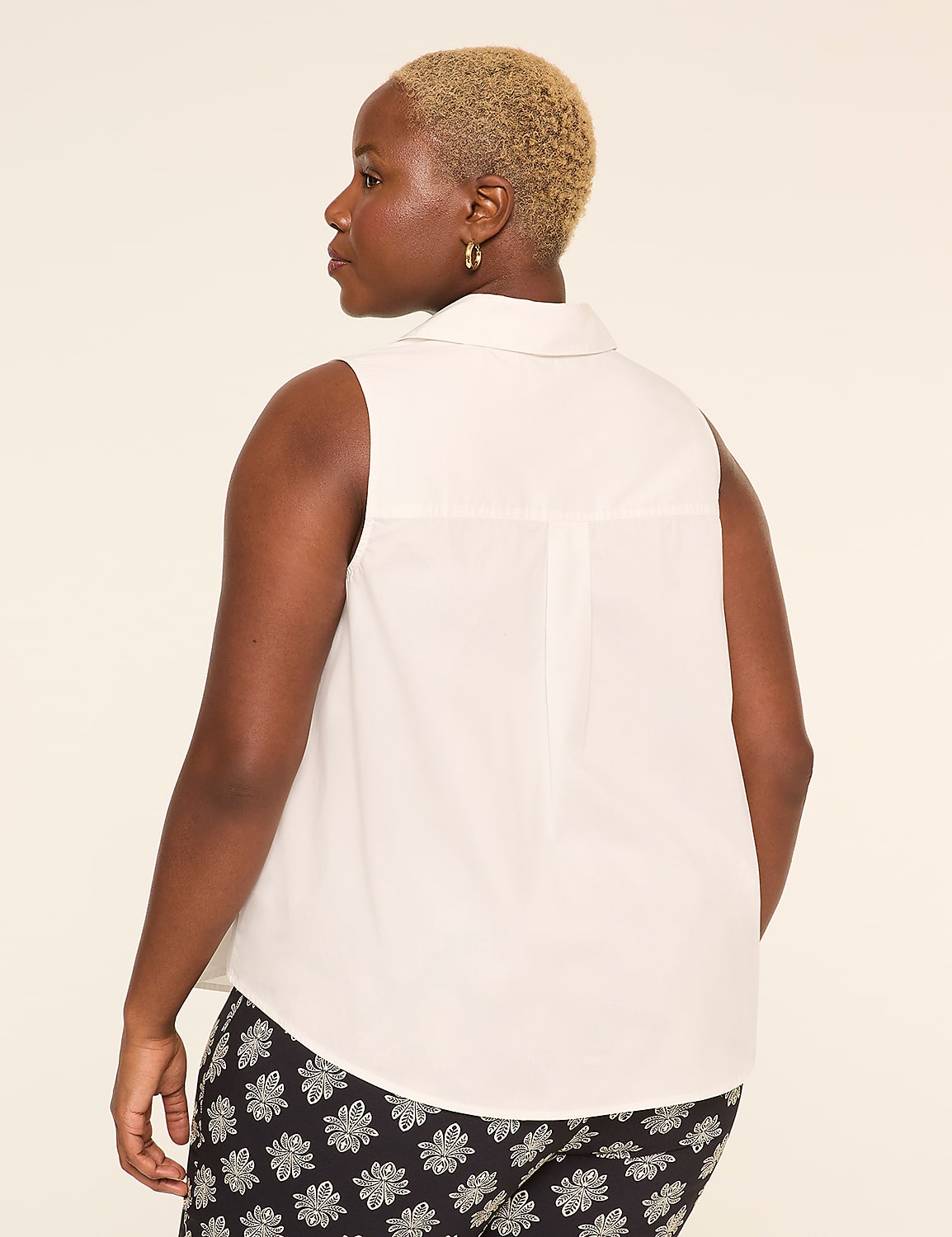 Collared Button-Front Tank Product Image 2